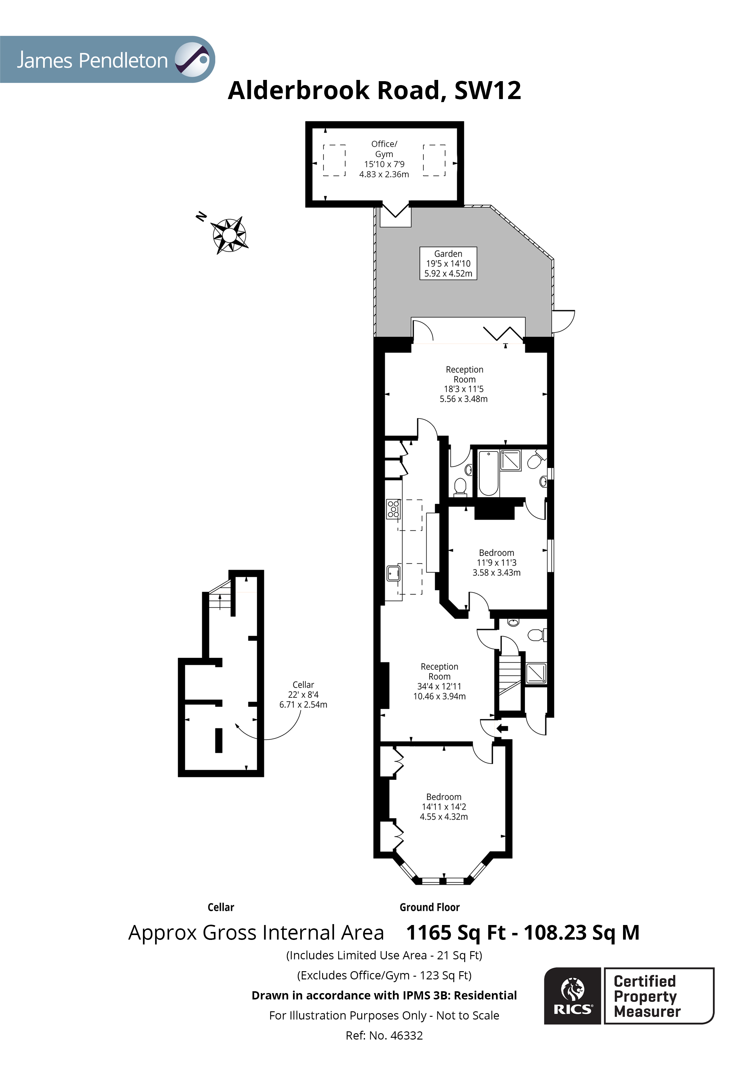 Alderbrook Road, Clapham South, London SW12, 3 bedroom flat for sale