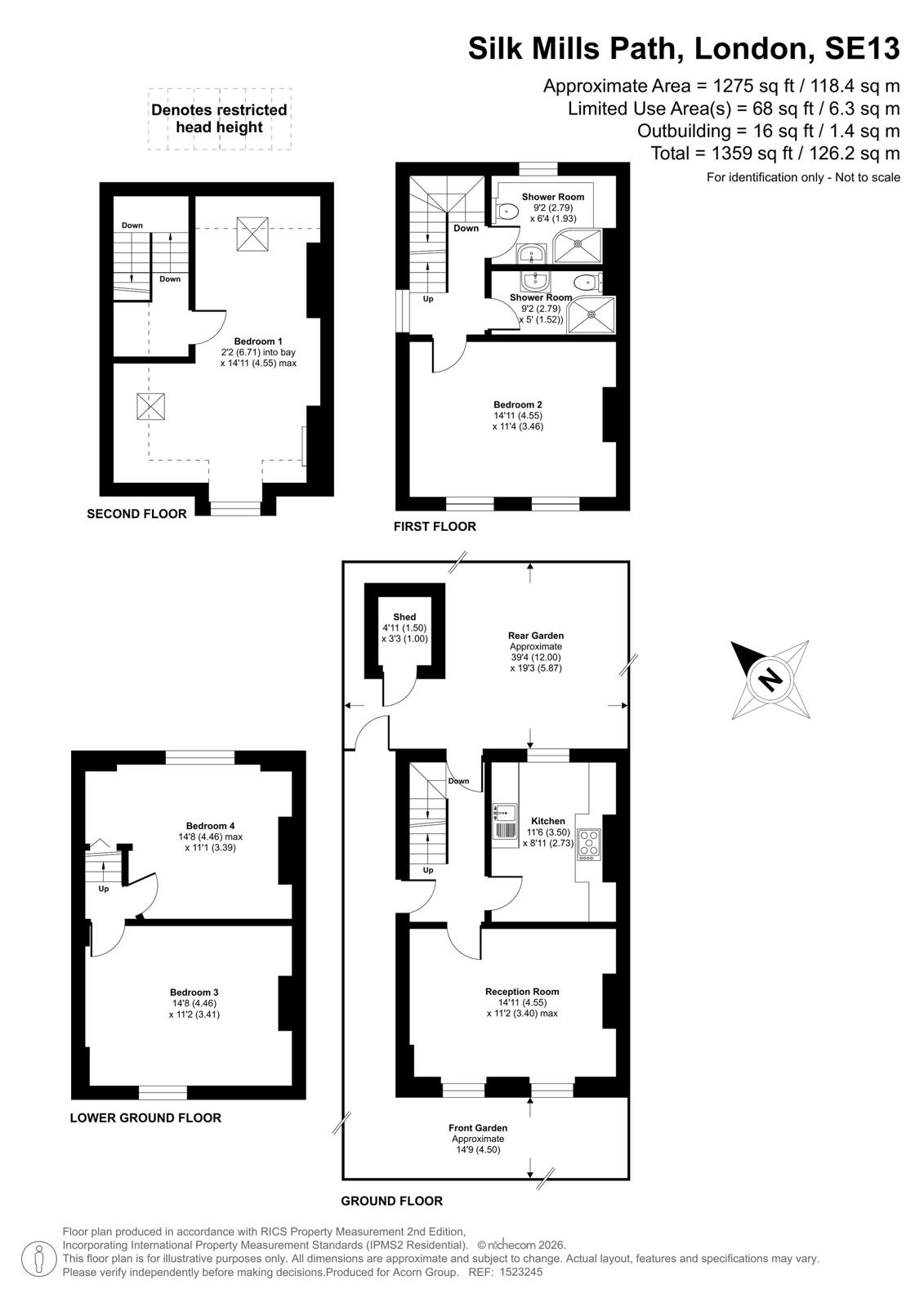 4 St. Germains Villas,, Silk Mills Path, London floorplan