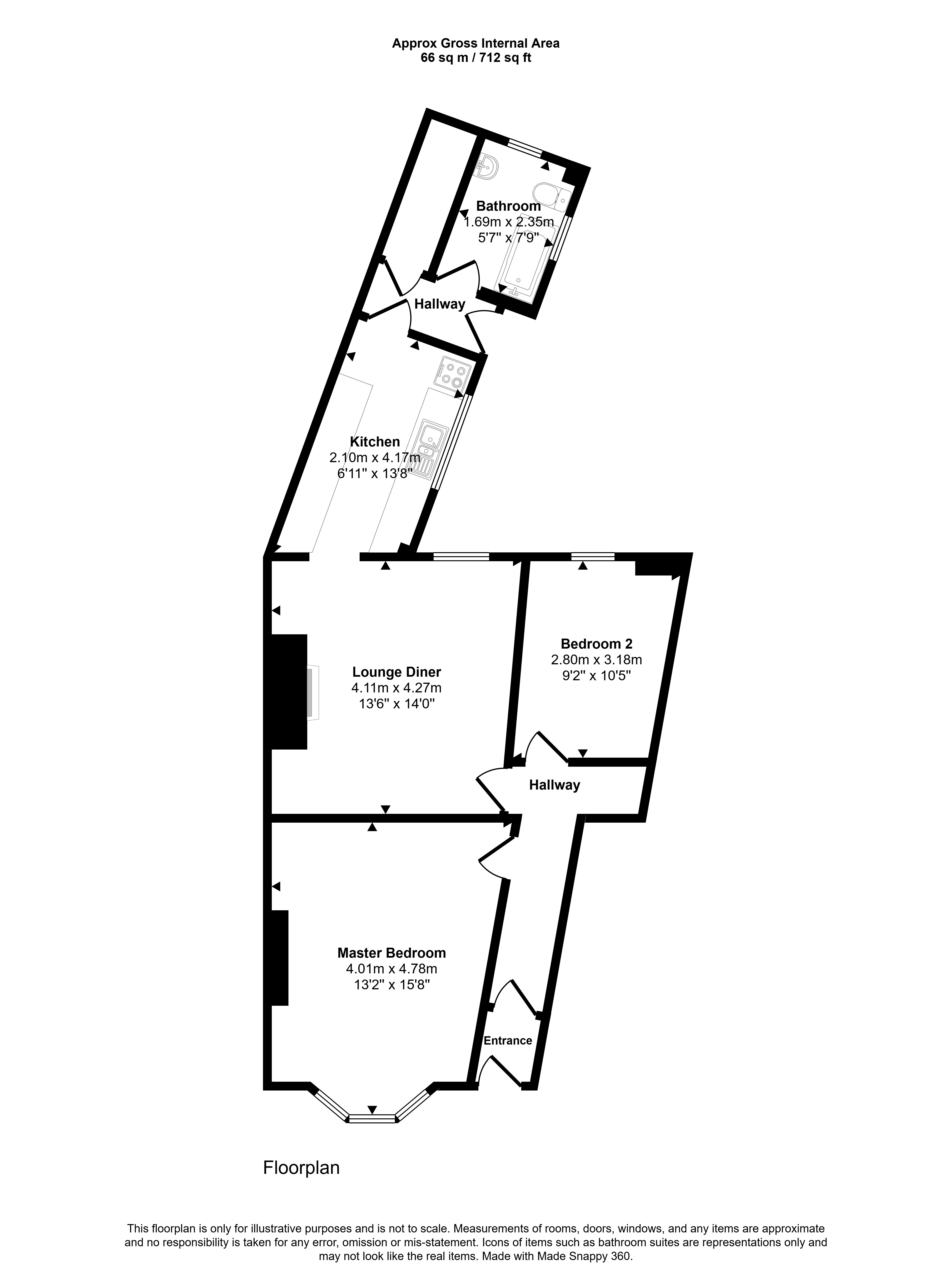 174, Ashley Road, South Shields floorplan