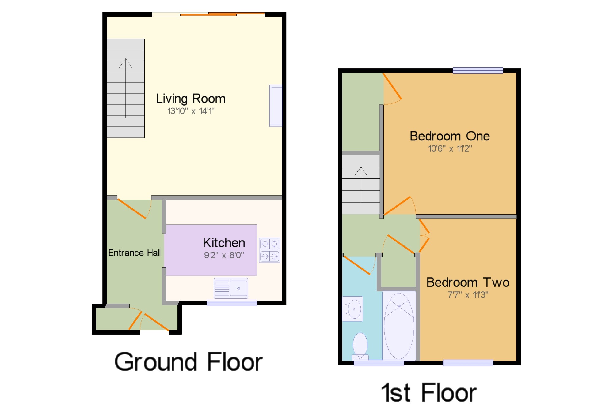 2 Bedrooms Terraced house for sale in Franklin Road, Biggleswade, Bedfordshire, . SG18