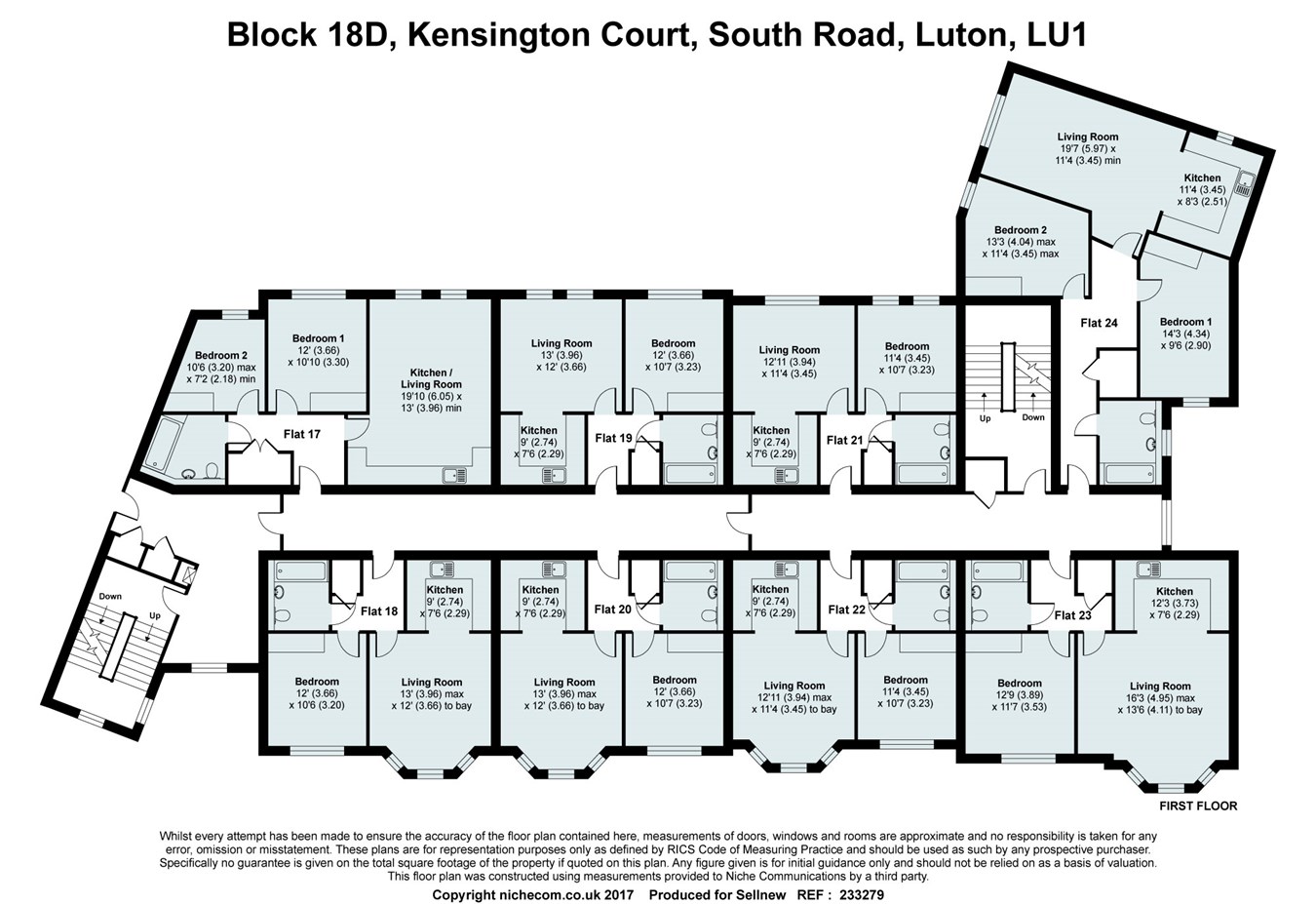 1 Bedrooms Flat for sale in Kensington Court, South Road, Luton LU1