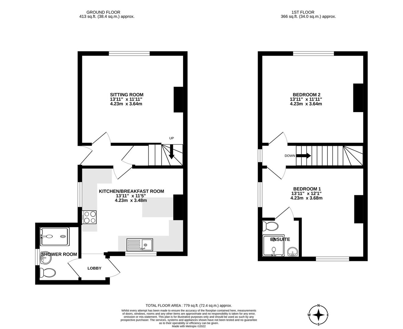 2 Nythe Cottages, Bighton Lane, Alresford floorplan