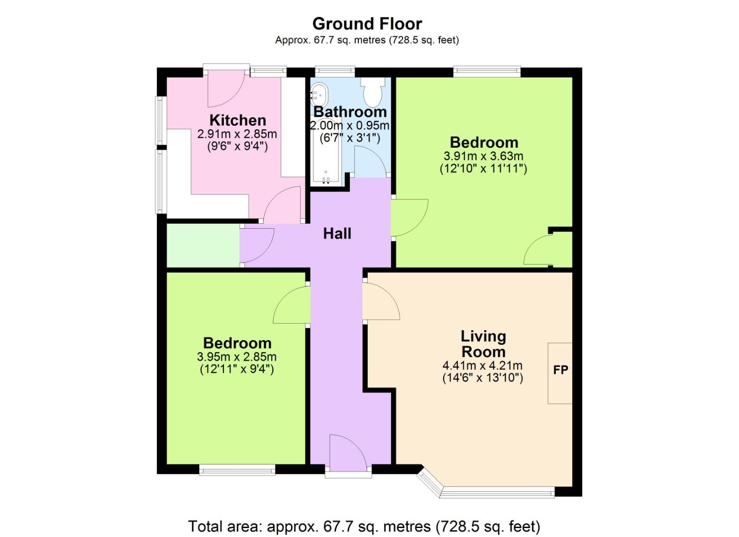 2, Earlswood Drive, Nottingham floorplan