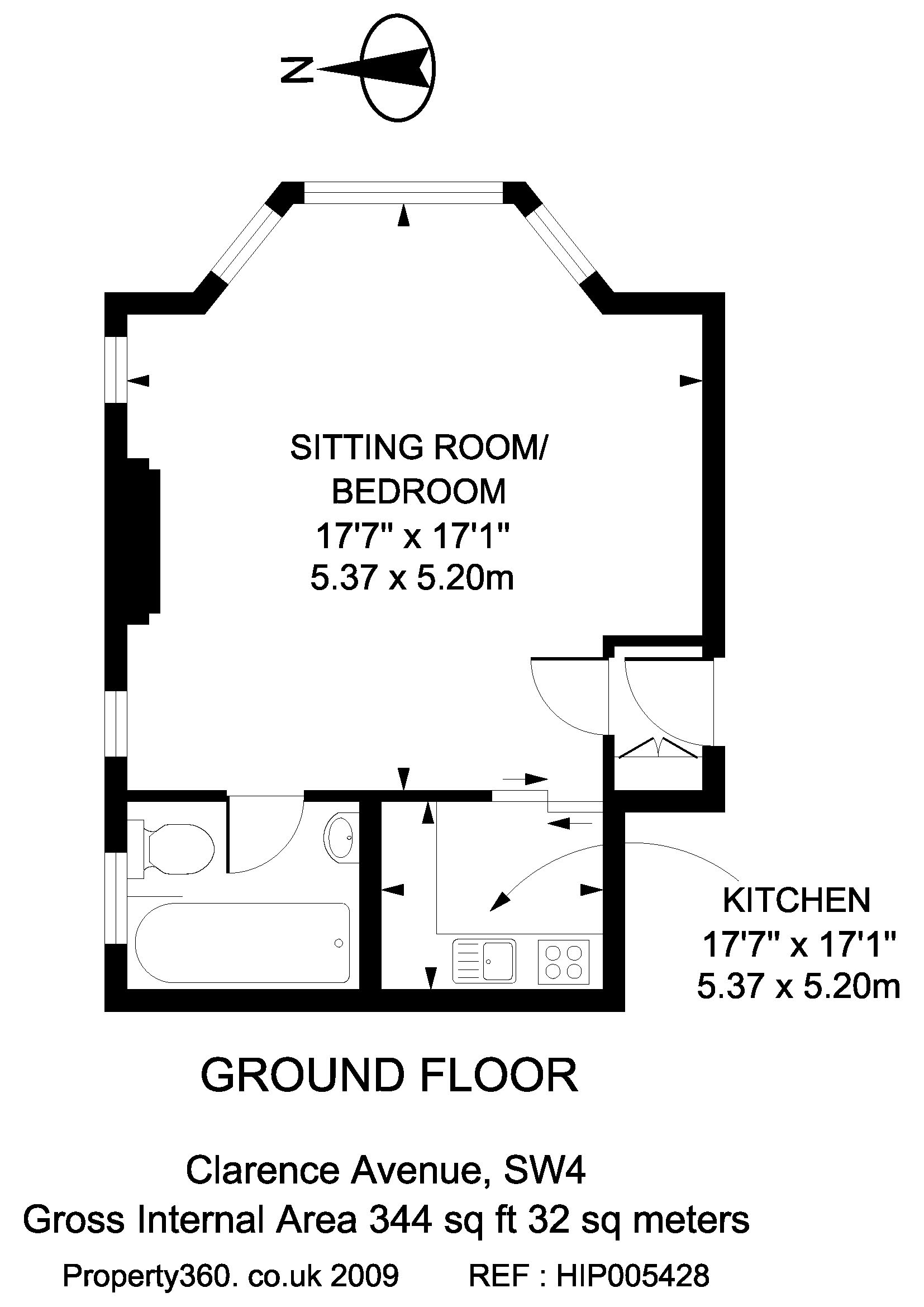 1 Bedrooms Flat to rent in Clarence Avenue, London SW4