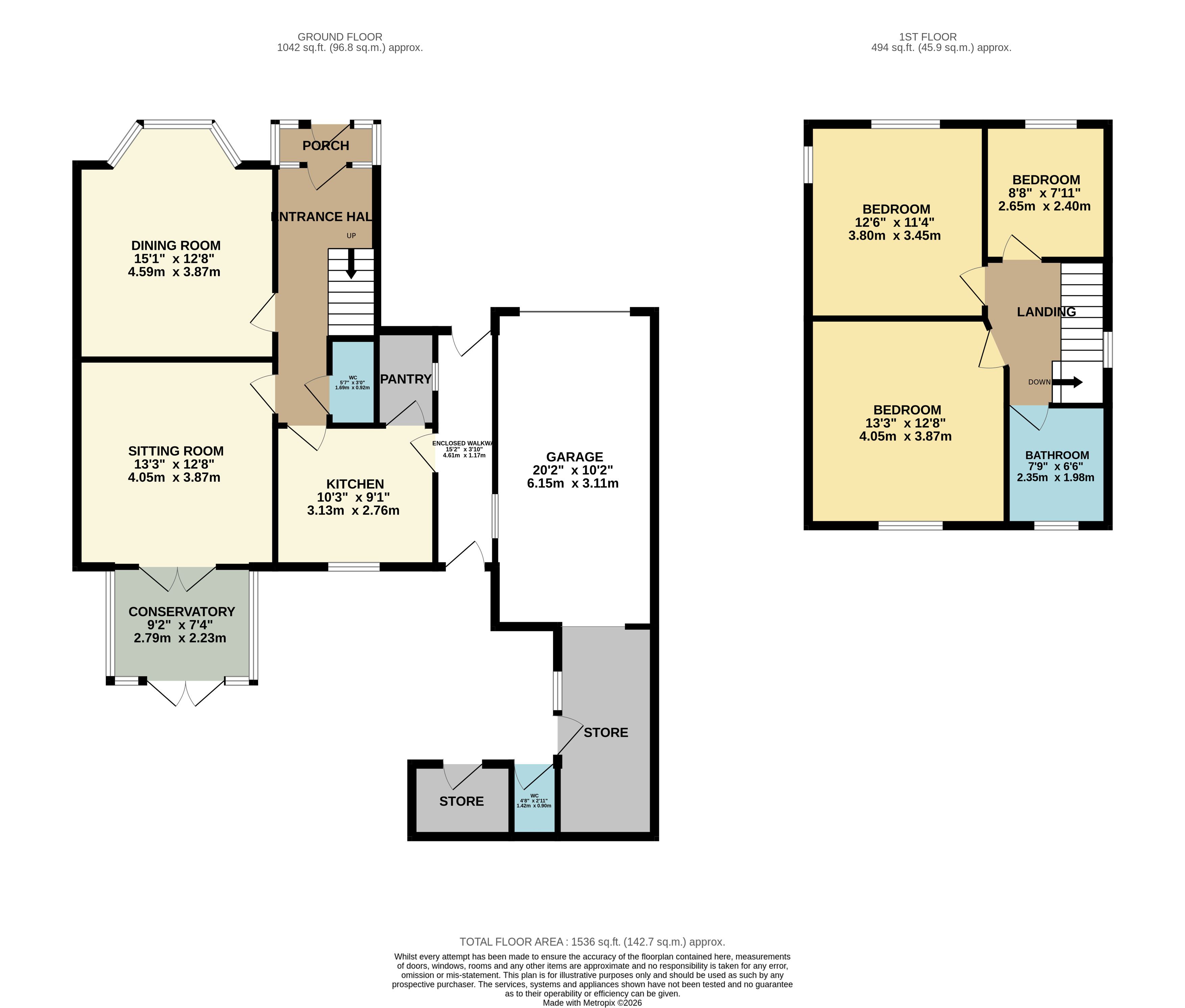 Glen Villa, Wensley Road, Winster floorplan
