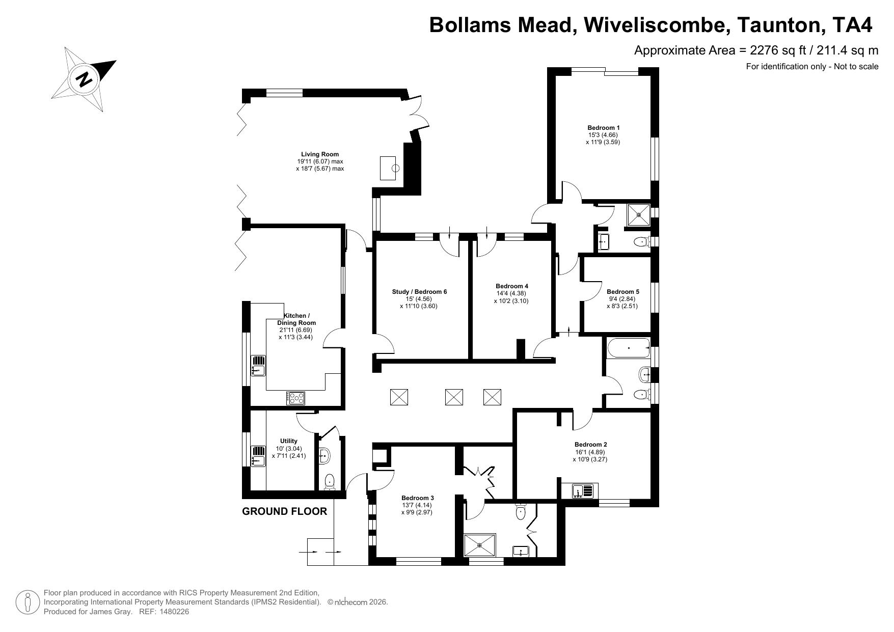 2, Bollams Mead, Taunton floorplan