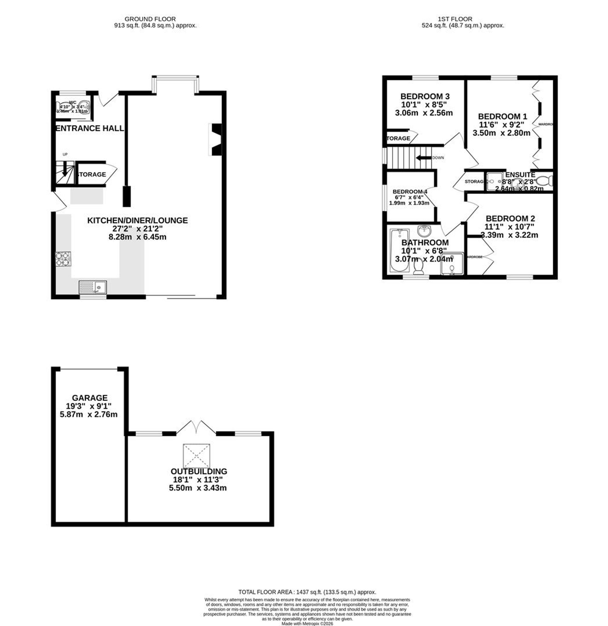 8 Severn Crescent, Chesterfield floorplan