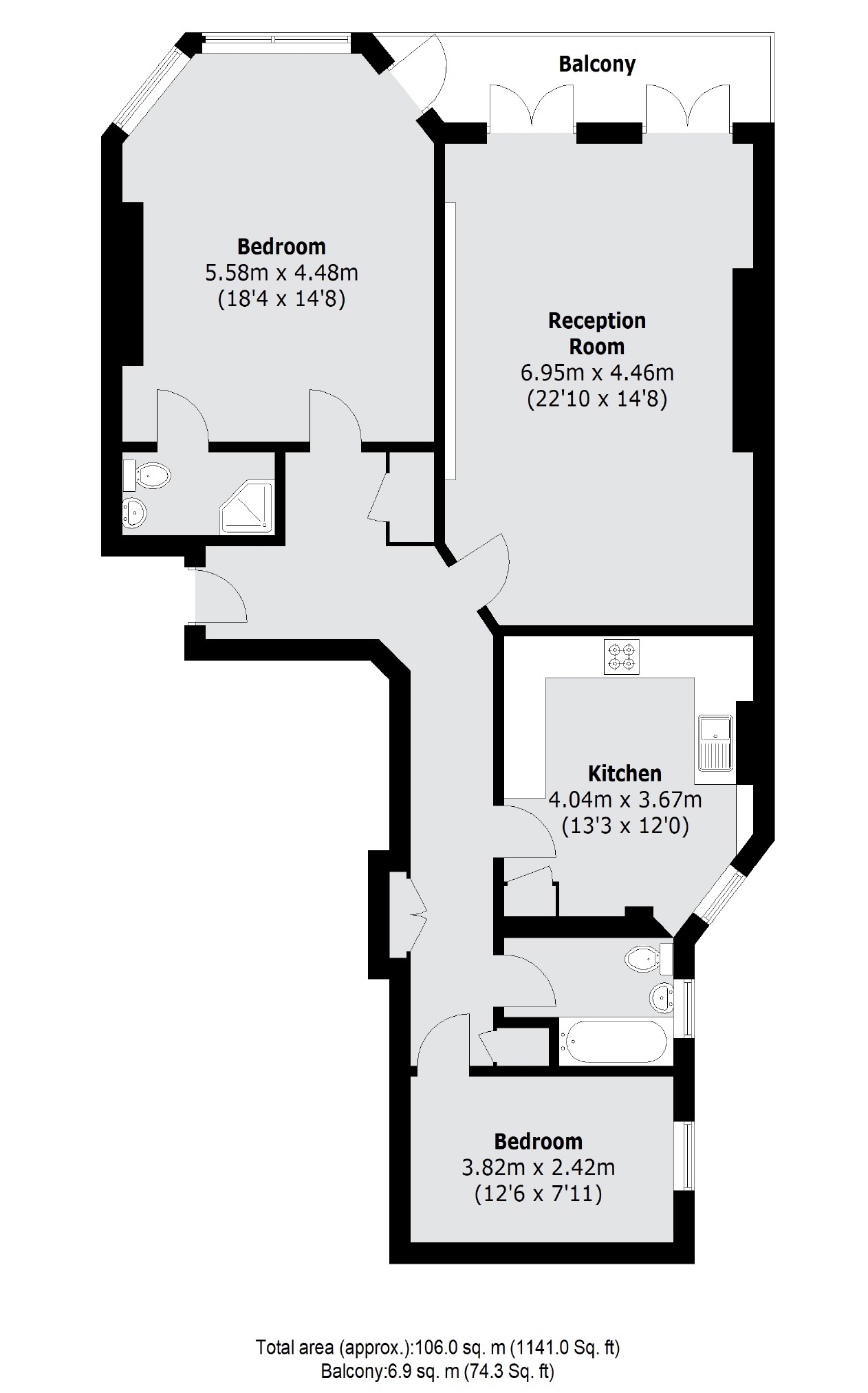 137A, Ashley Gardens, London floorplan