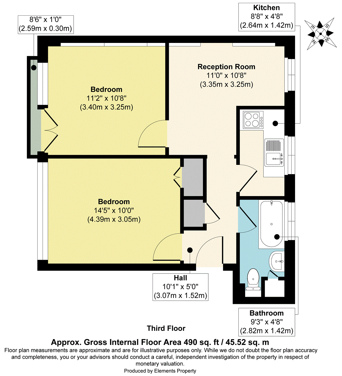 Flat G, Guilford Court, 51, Guilford Street, Bloomsbury floorplan