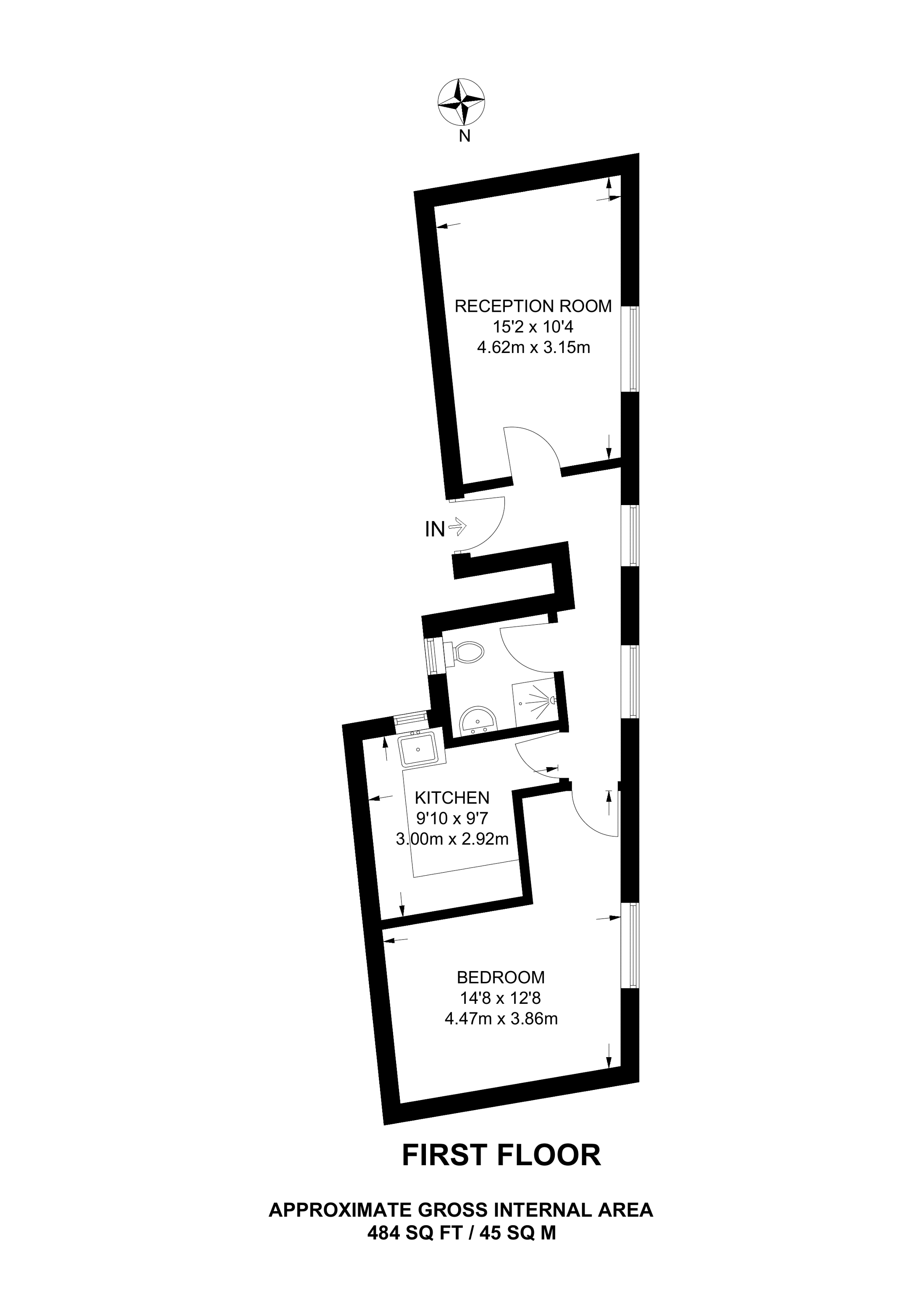 1 Bedrooms Flat to rent in Greyhound Lane, Streatham Common SW16