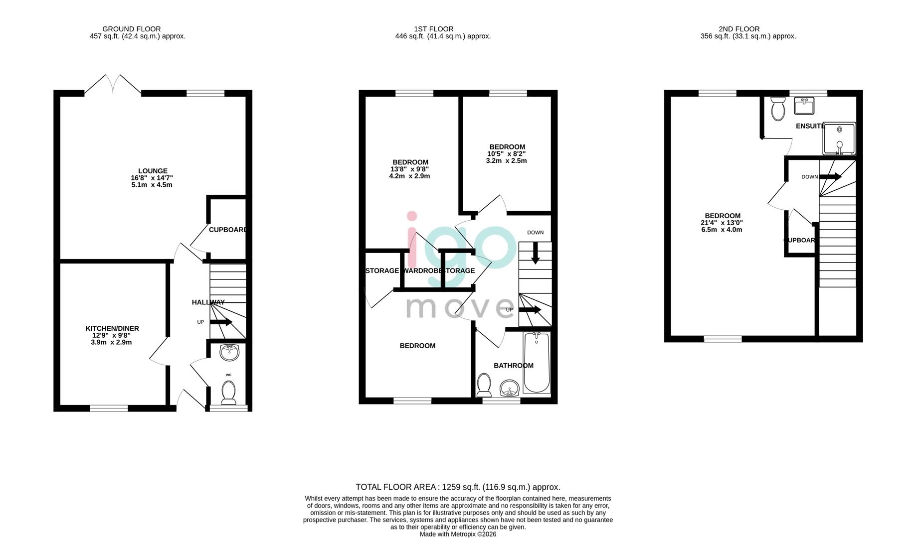 54, Sapphire Way, Hartlepool floorplan