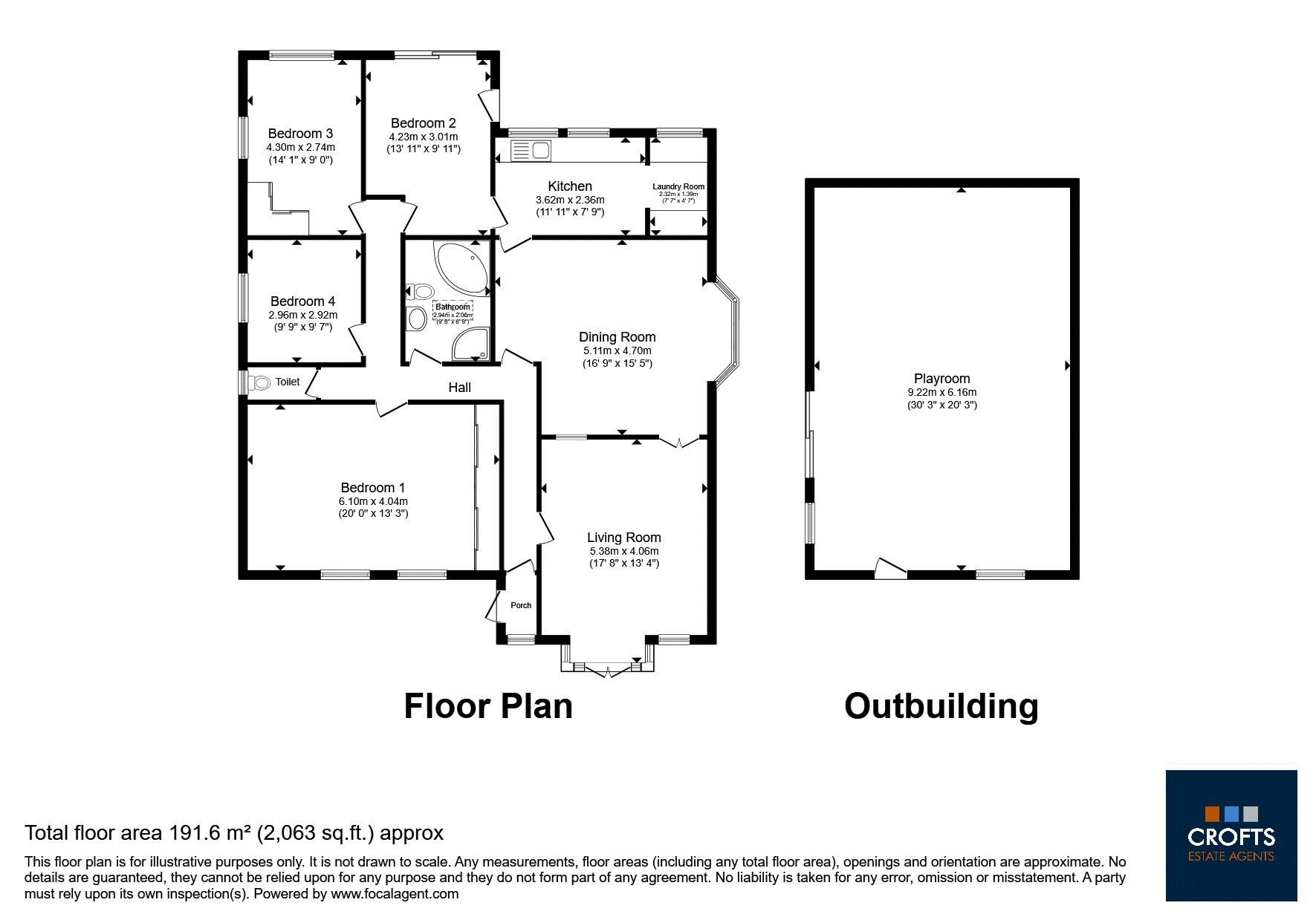 277, Station Road, New Waltham floorplan
