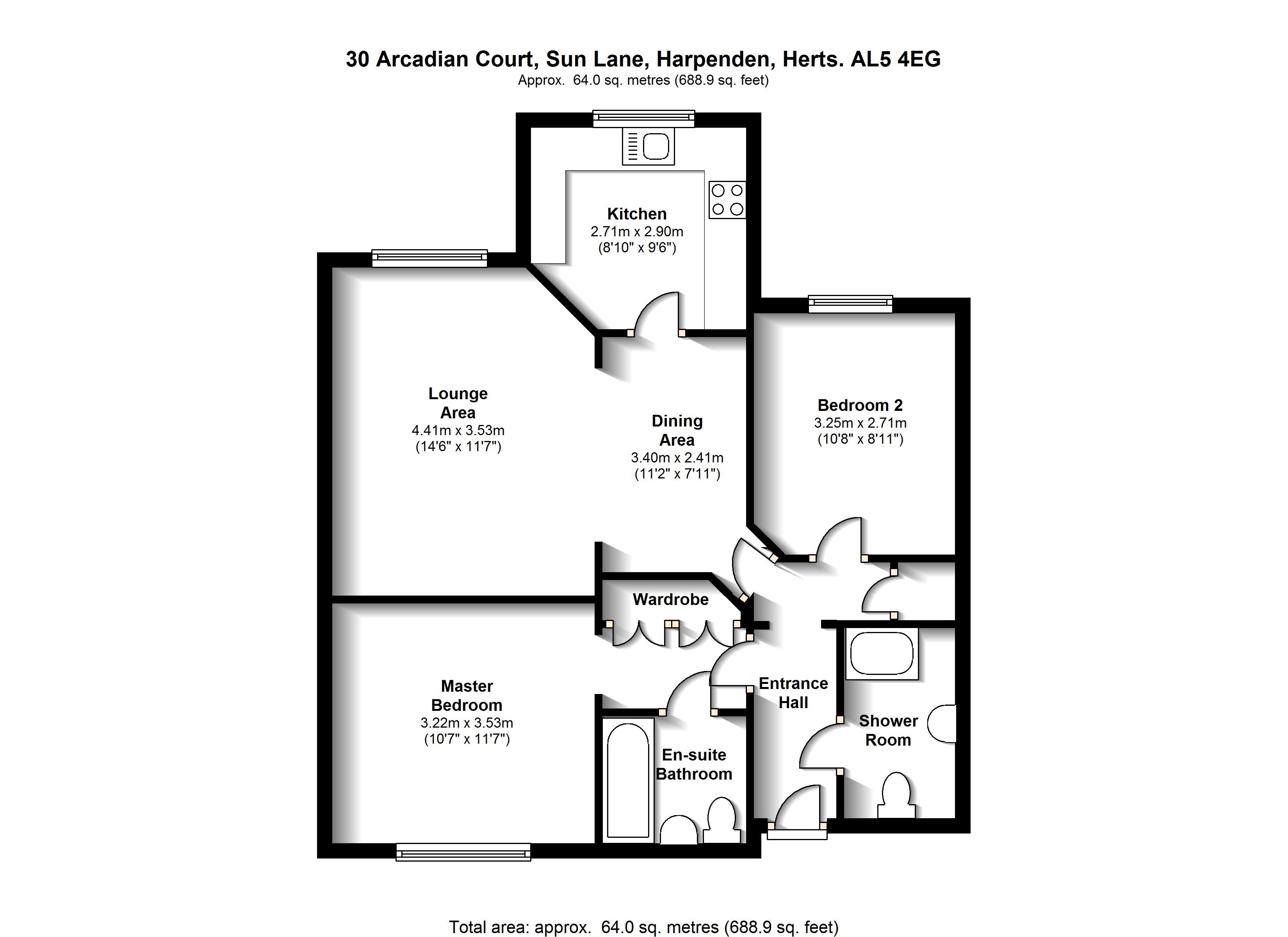 30 Arcadian Court, Sun Lane, Harpenden floorplan