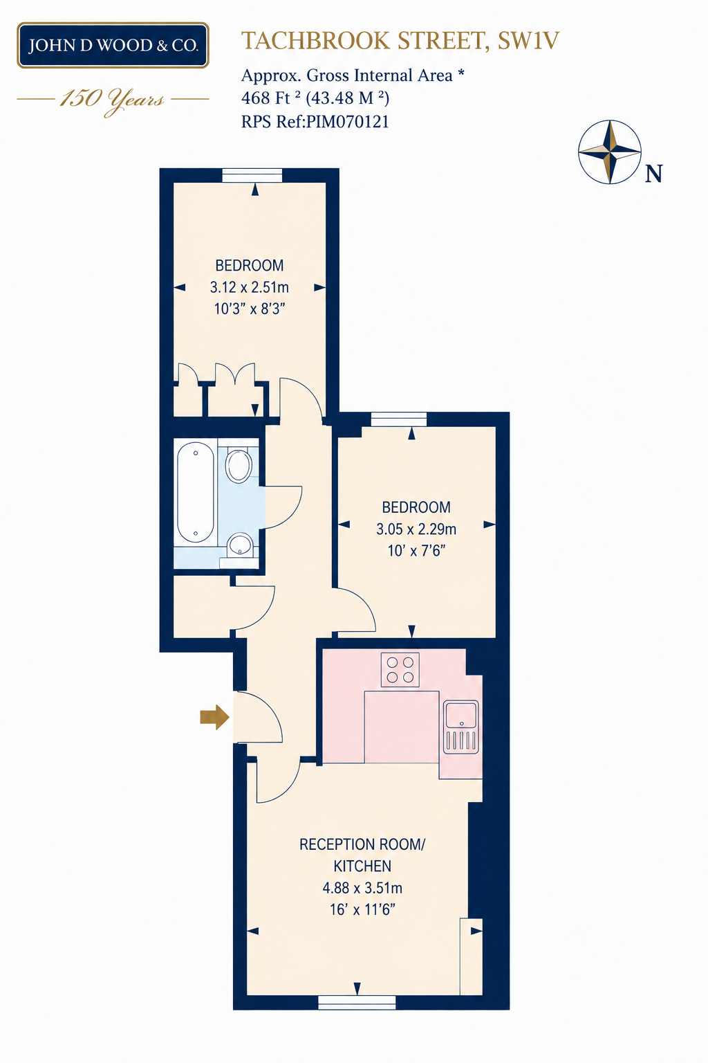 Ground Floor Flat, 69, Tachbrook Street,, London floorplan