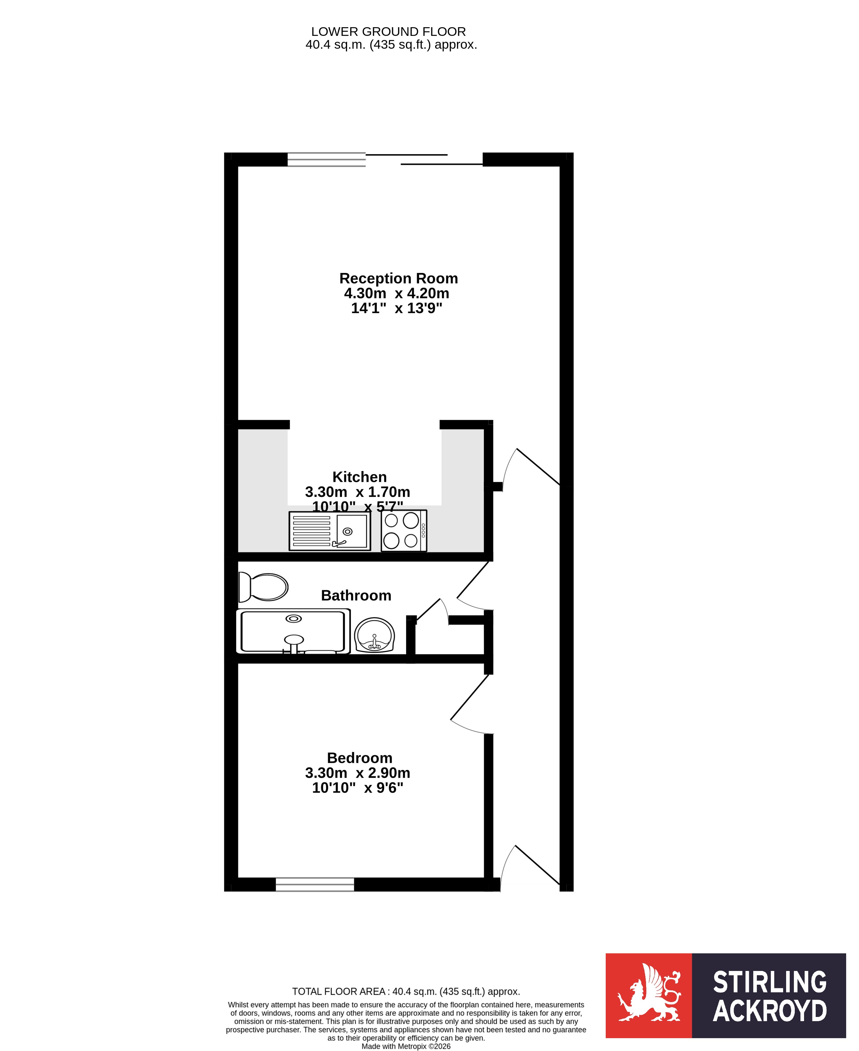7B, Heathcote Street, London floorplan