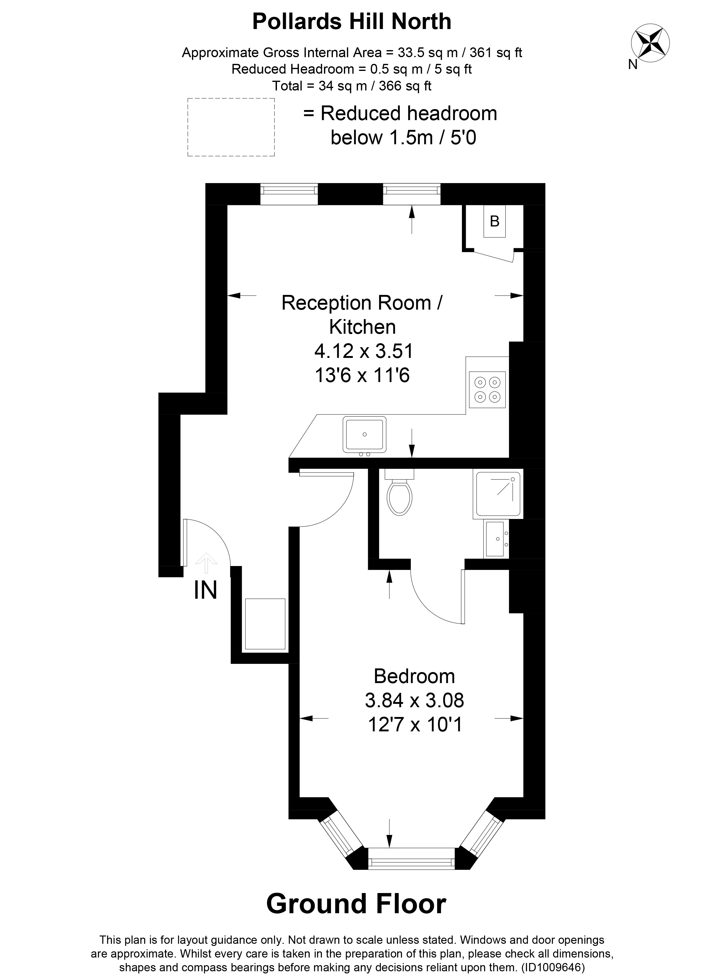 1A,, Pollards Hill North, London floorplan