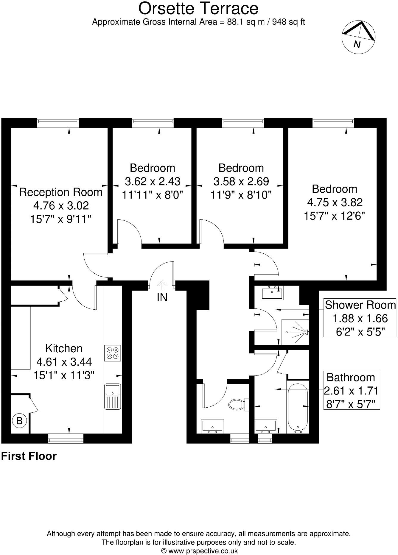 25C, Orsett Terrace, London floorplan