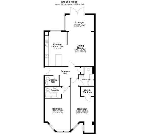 Apartment 1 Westbrook House 58-60, Shorncliffe Road, Folkestone floorplan