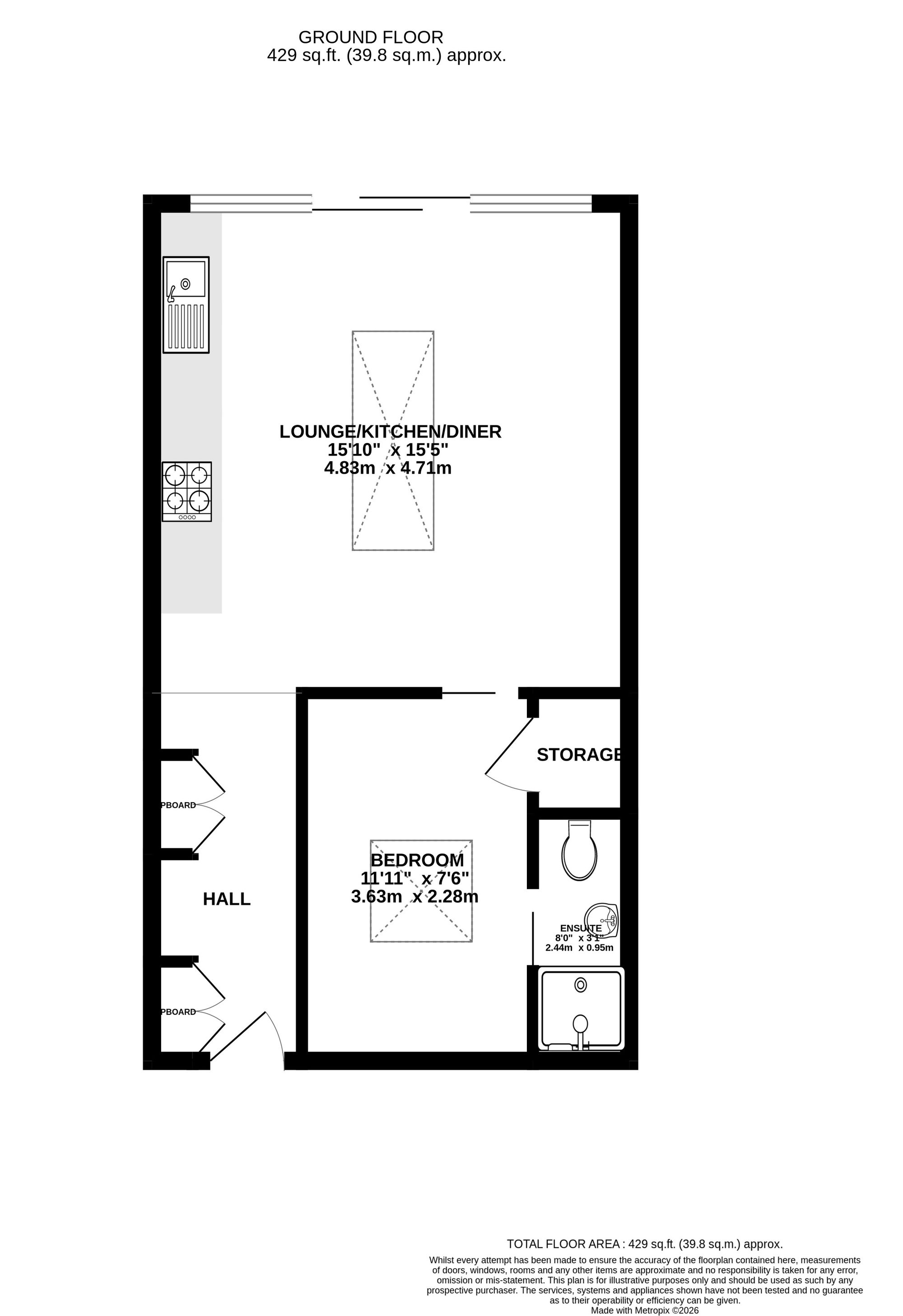 Flat 1, 224 Stapleton Road, Bristol floorplan