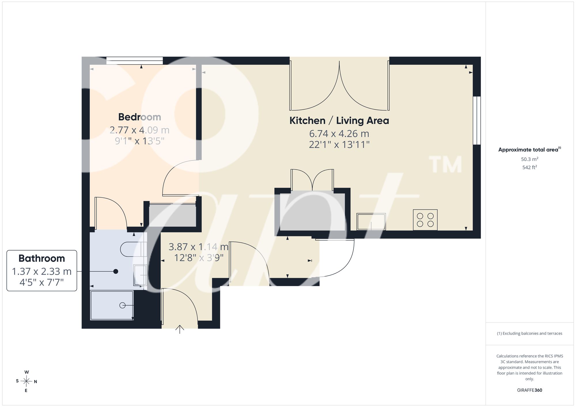Apt 46, 4 The Furlong, Brighton floorplan