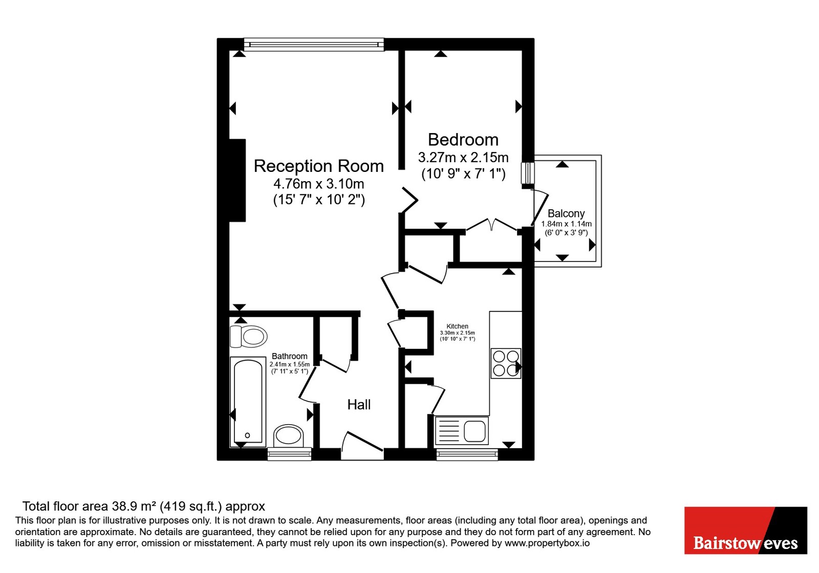 Flat 43 Shore House, 8, Heather Close, London floorplan