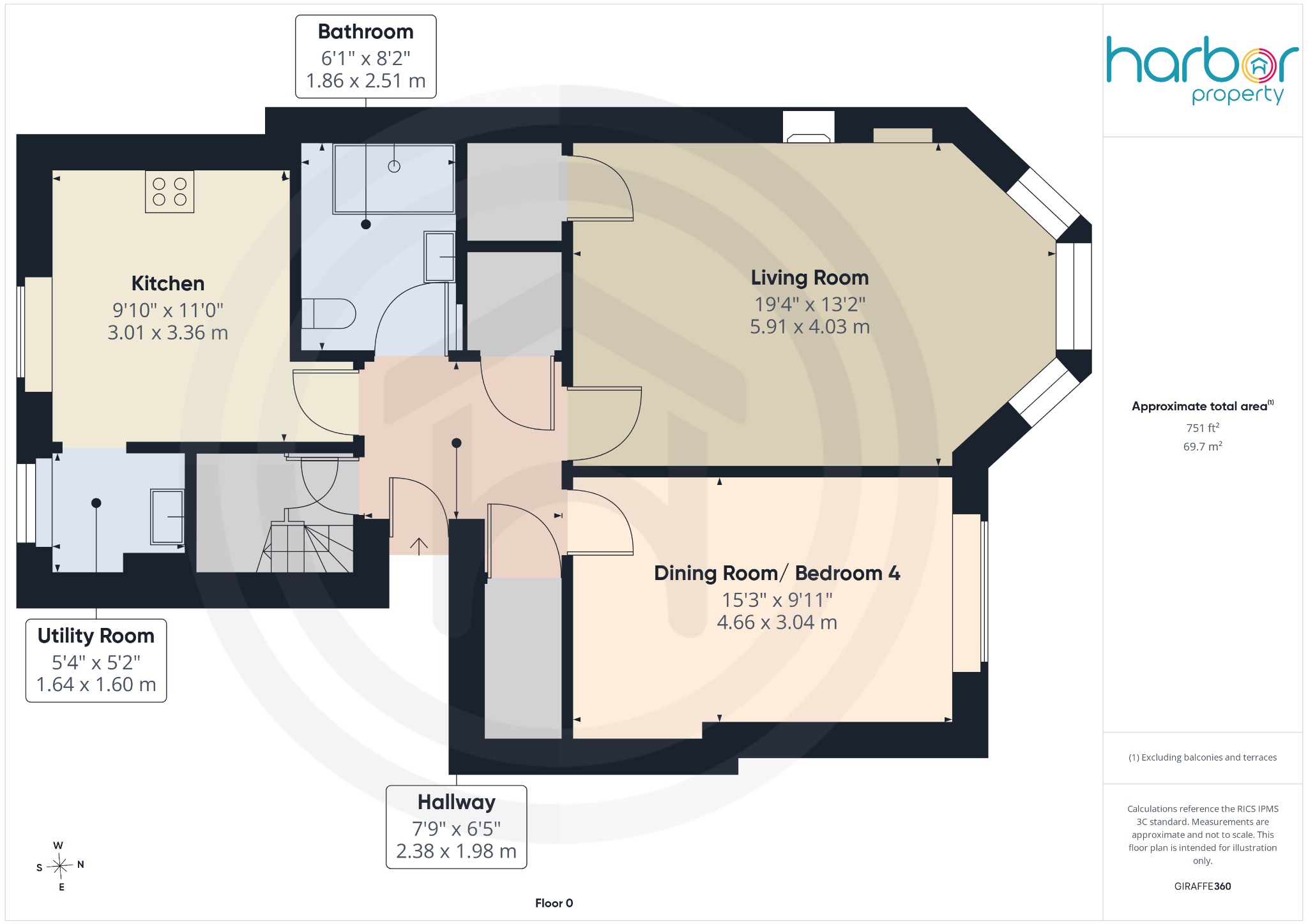 Flat 3/1, 34 Finlay Drive, Glasgow floorplan