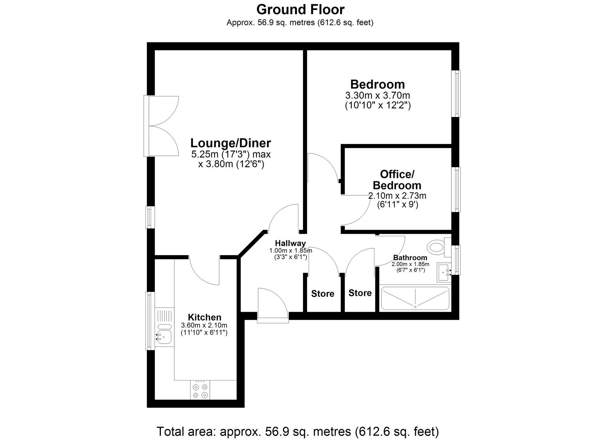 Flat 15, Ship Canal House, Manchester floorplan
