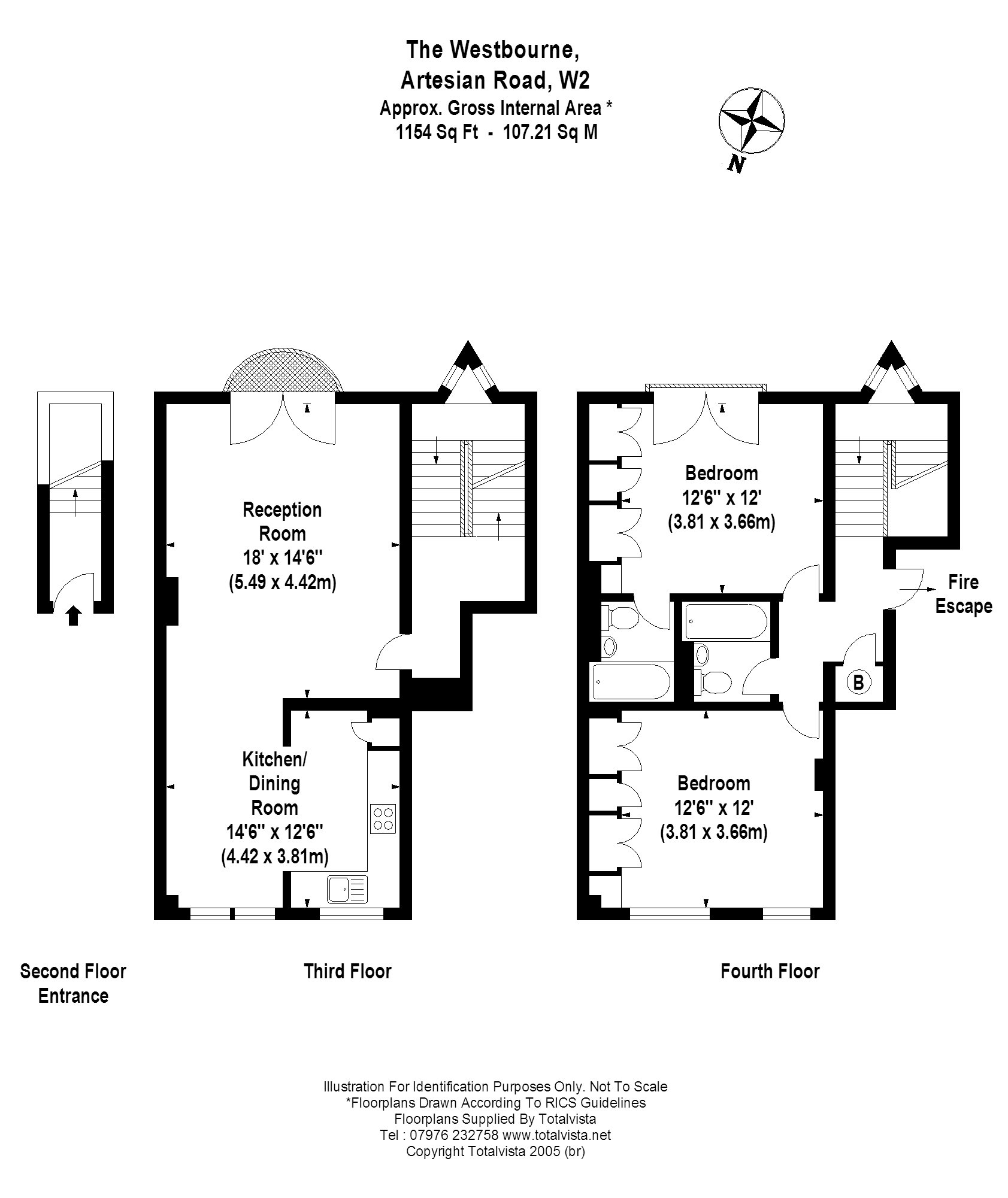 43, Artesian Road, London floorplan