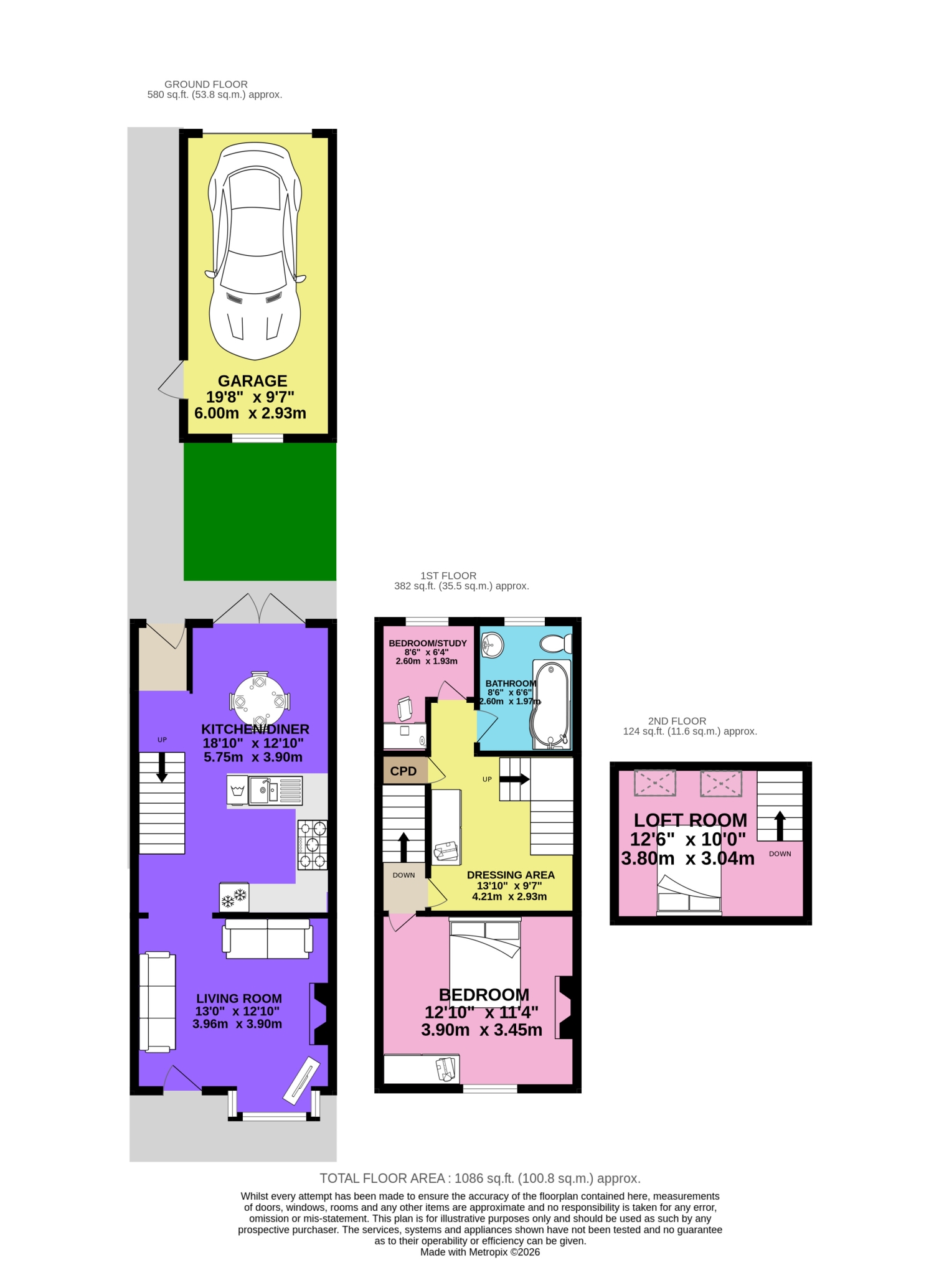 4, TAMWORTH ROAD, ASHBY-DE-LA-ZOUCH floorplan