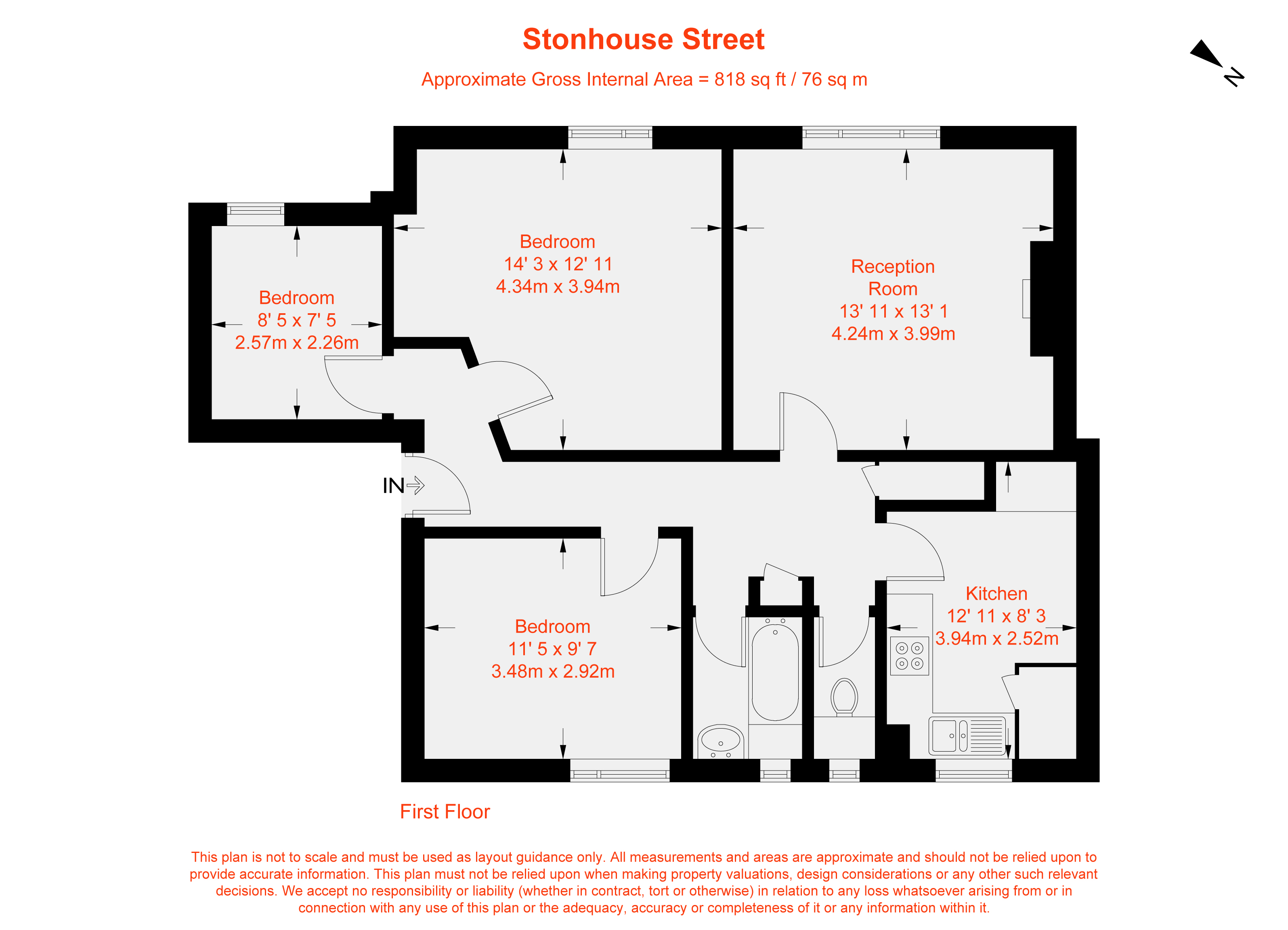 175, Stonhouse Street, London floorplan