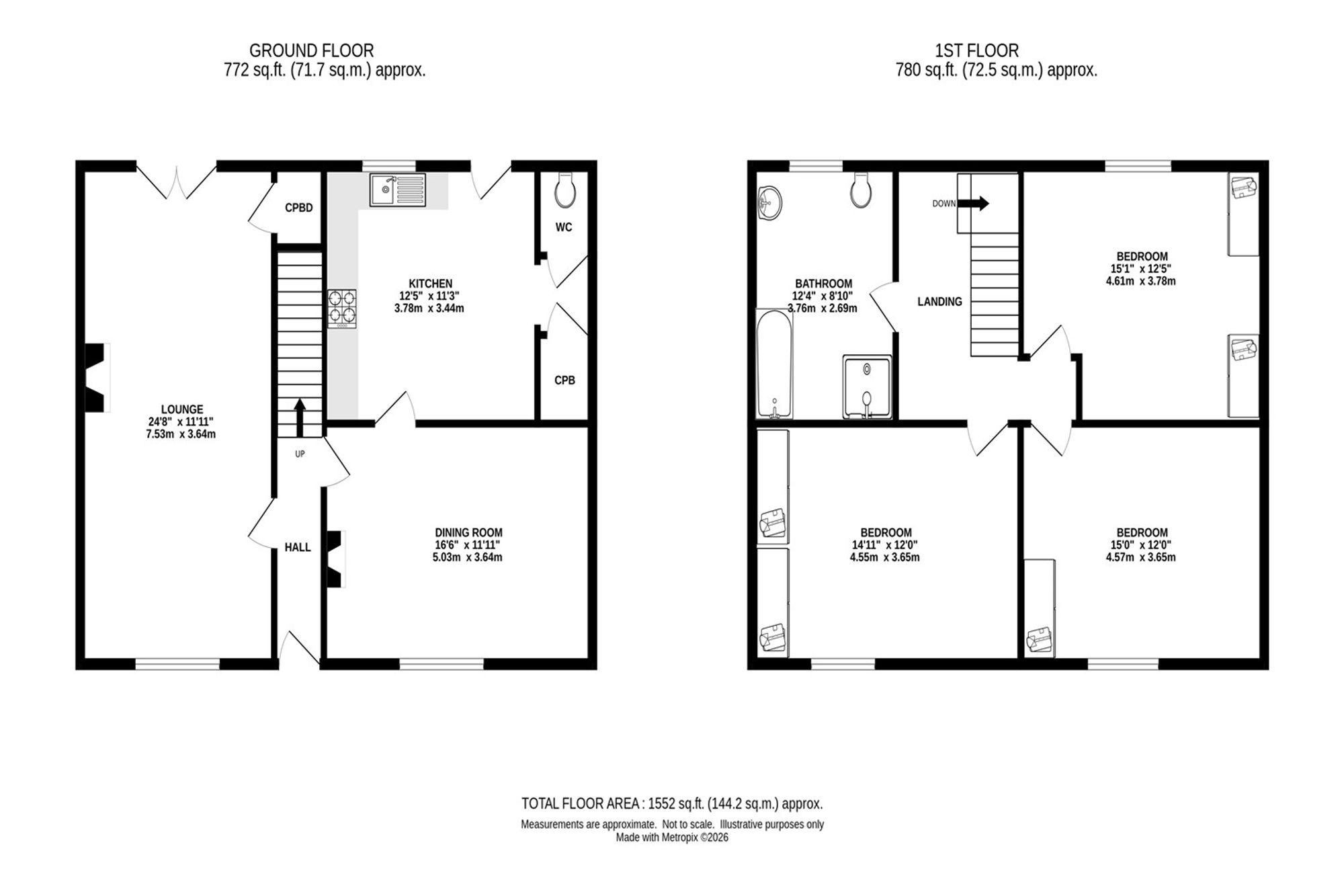 36 Burrfields Road, High Peak floorplan