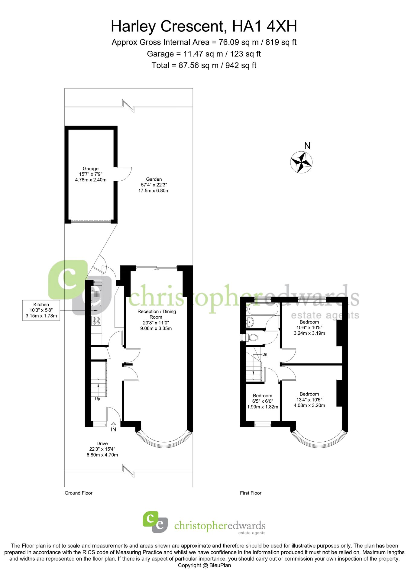 59, Harley Crescent, Harrow floorplan