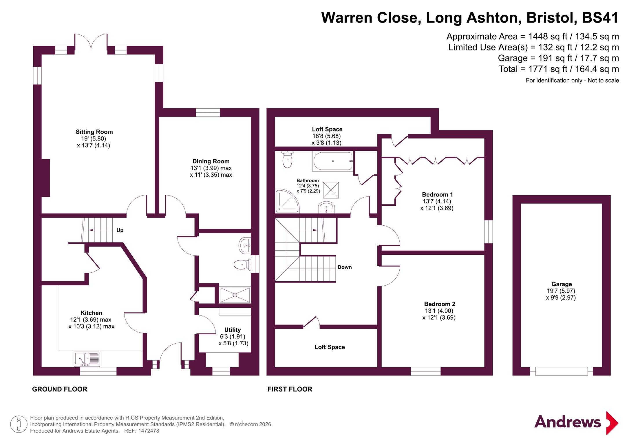 5, Warren Close, Bristol floorplan