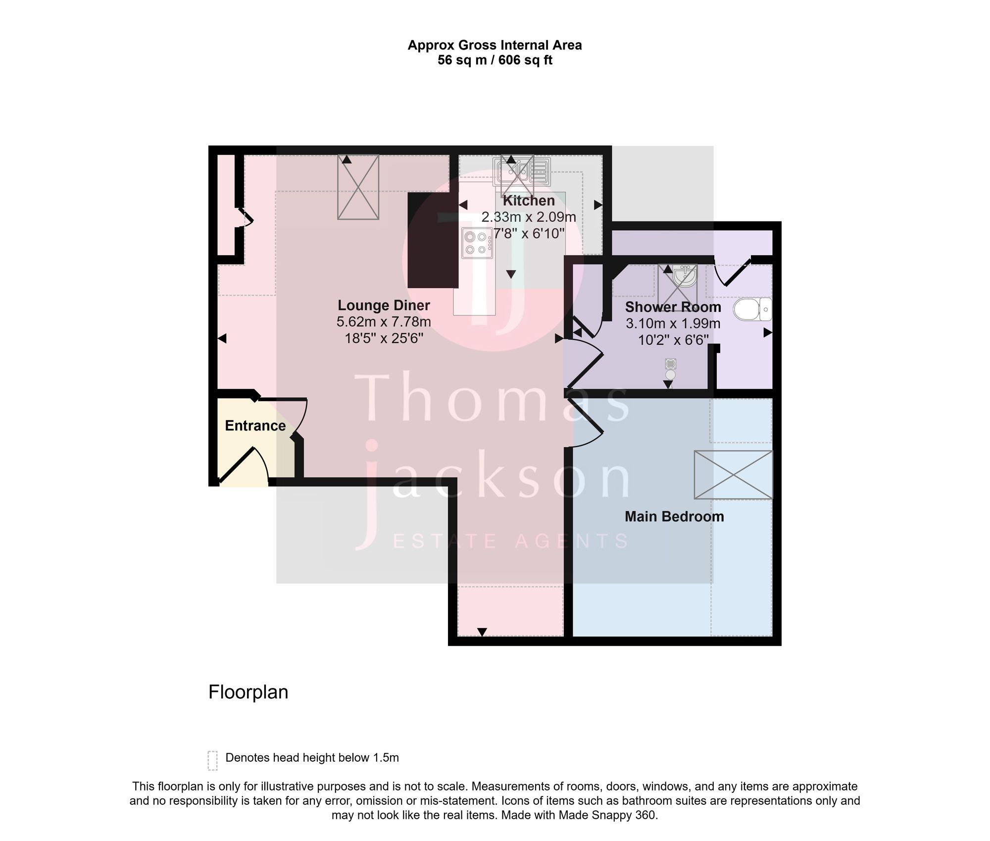 Flat 20, John Nicholas House West Cliff Road, Ramsgate floorplan