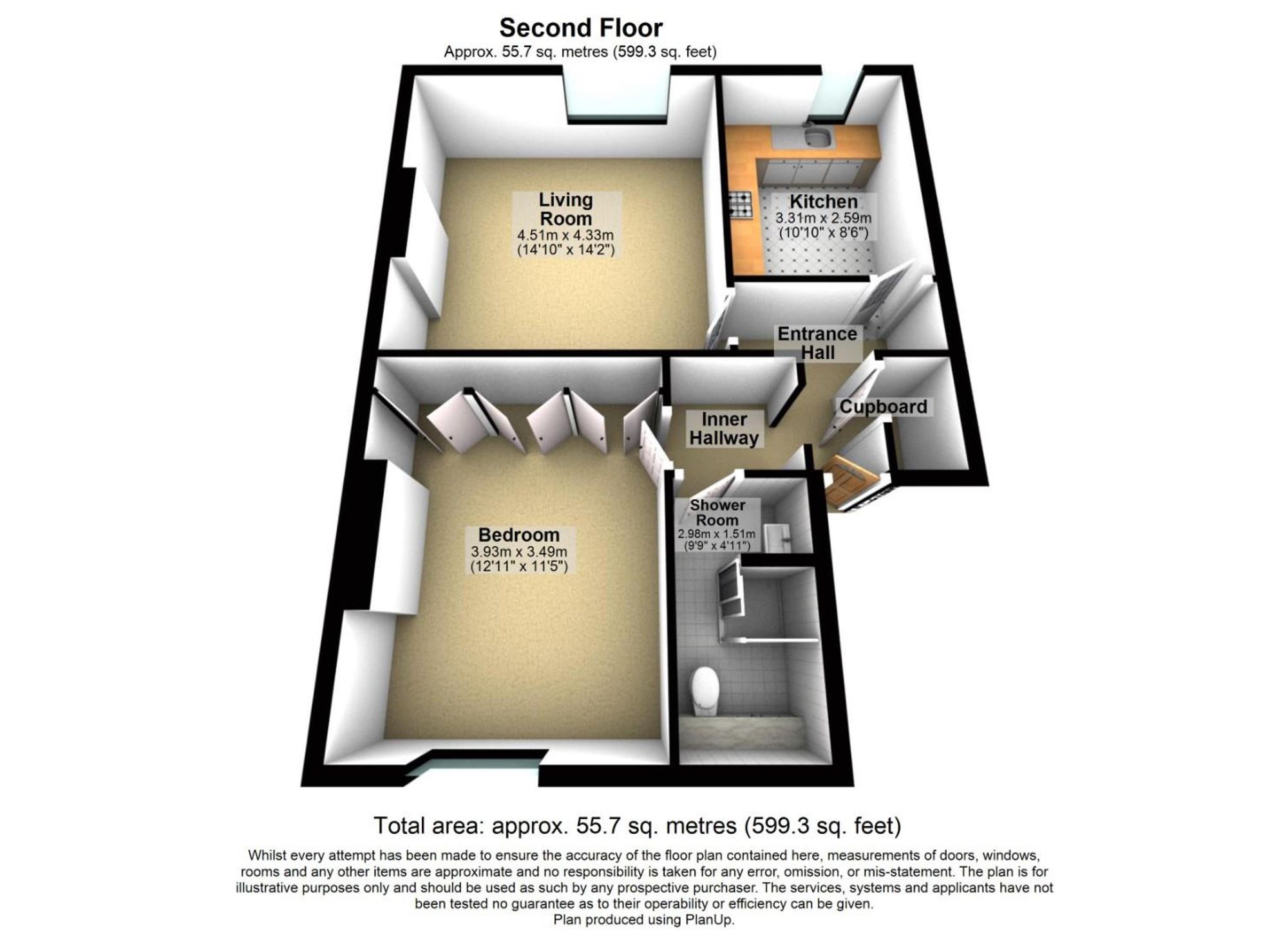 Flat D - 6 Richmond Road, Cathays, Cardiff floorplan