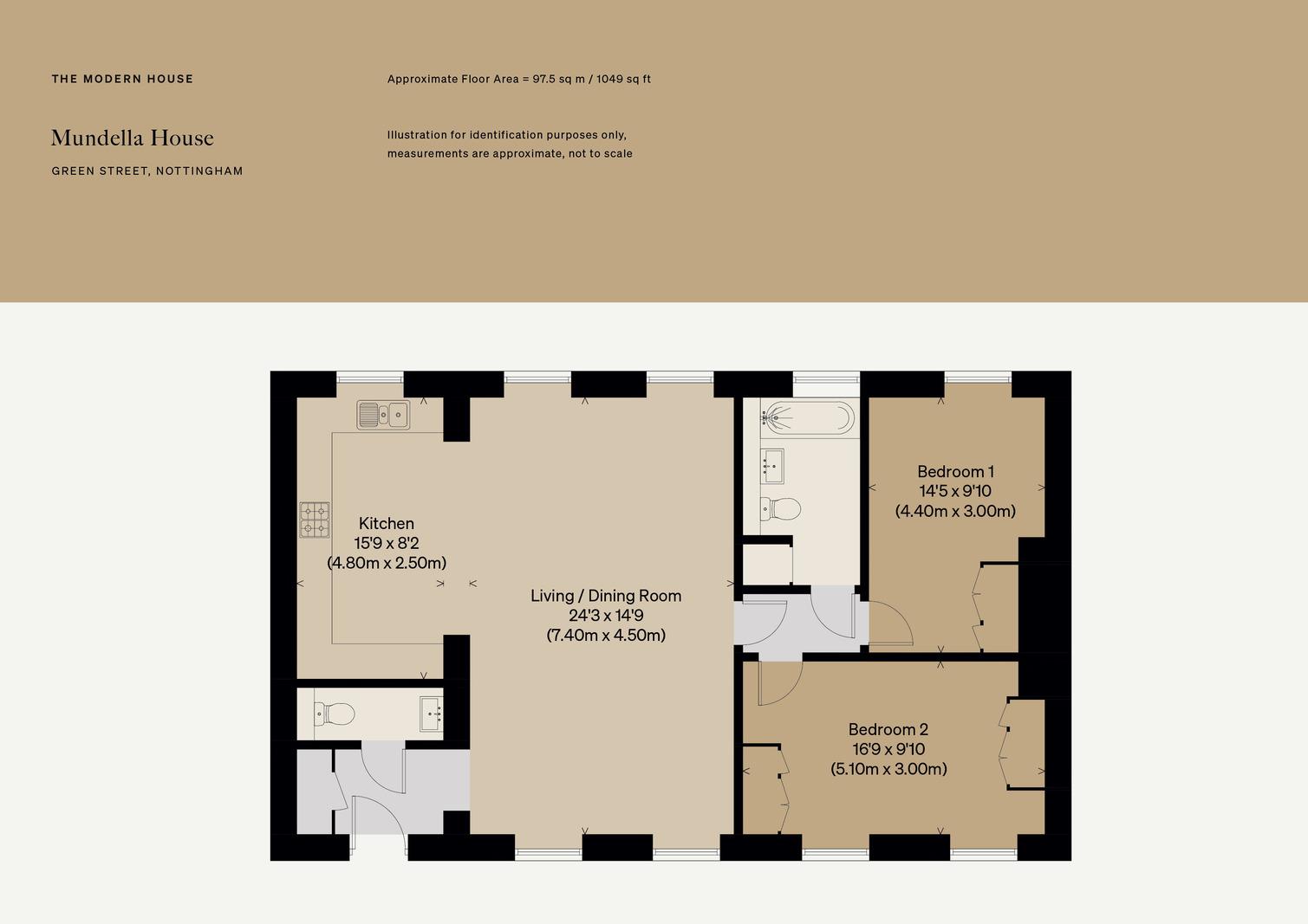 Apartment 8, 54 Mundella House, Green Street, Nottingham floorplan