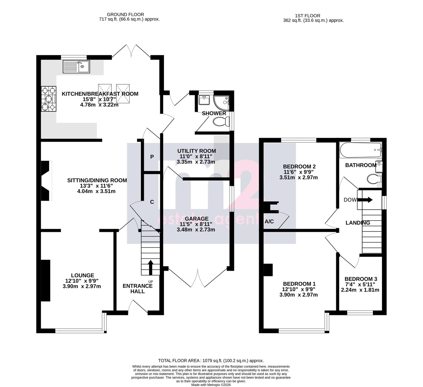 22, Mill Street, Usk floorplan