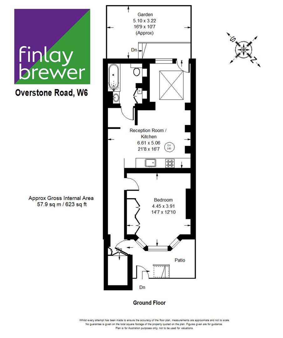 25A, Overstone Road, London floorplan