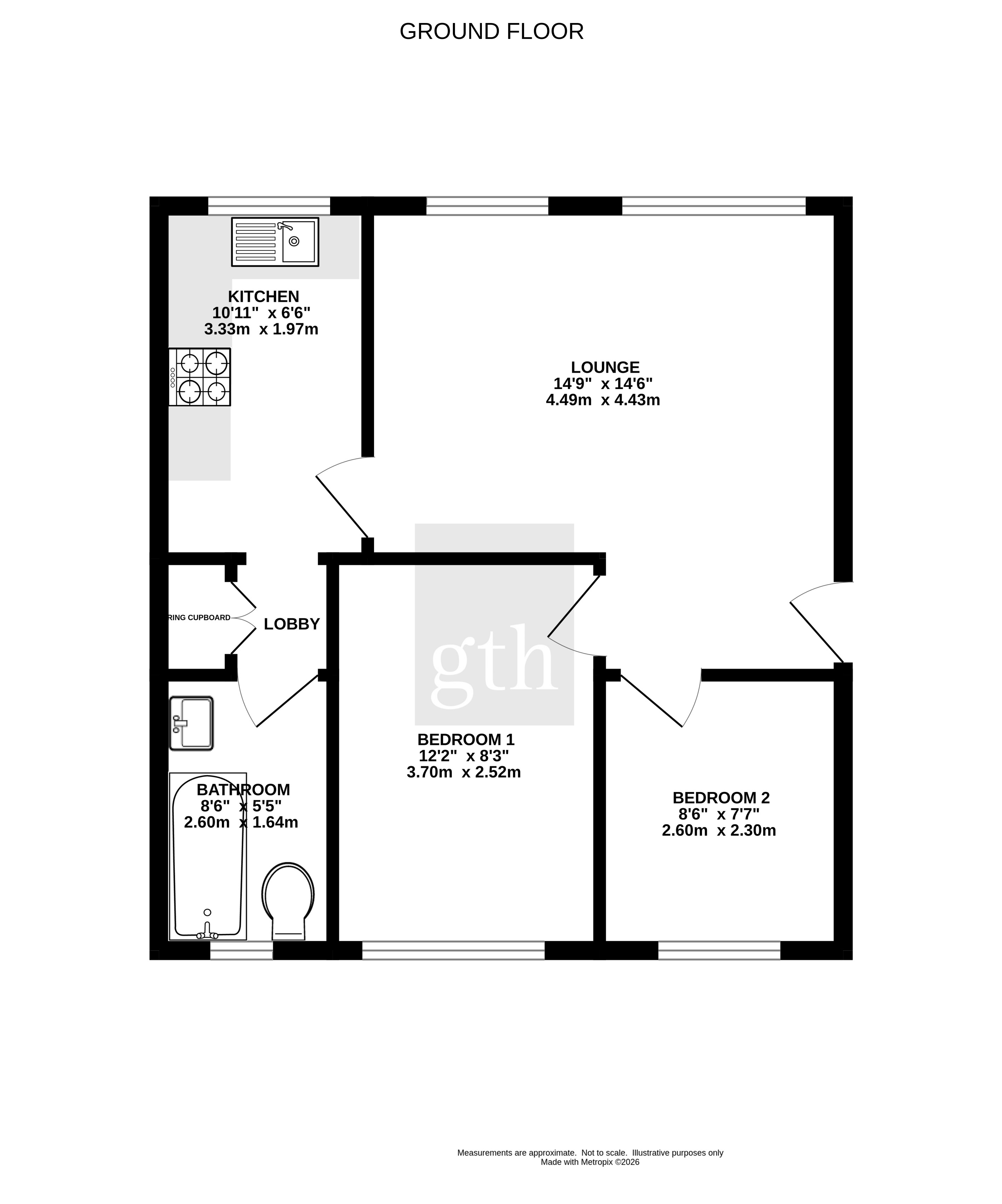Flat 3F Chestnut House,, Knoll Park, Burnham-on-Sea floorplan