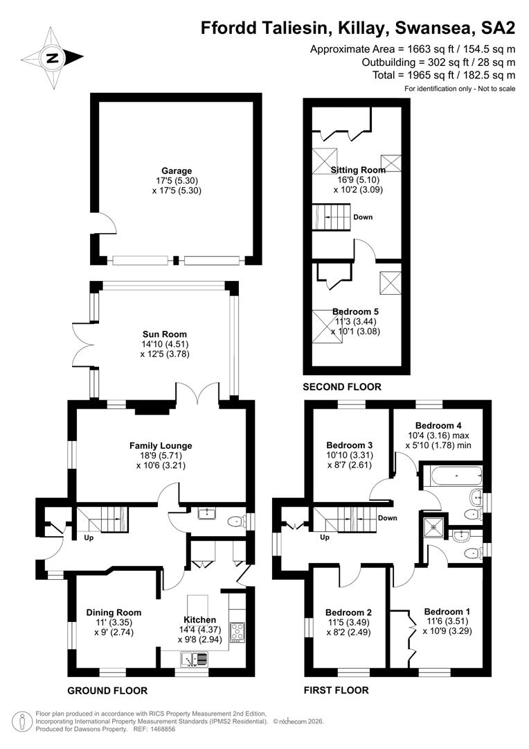1, Ffordd Taliesin, Swansea floorplan