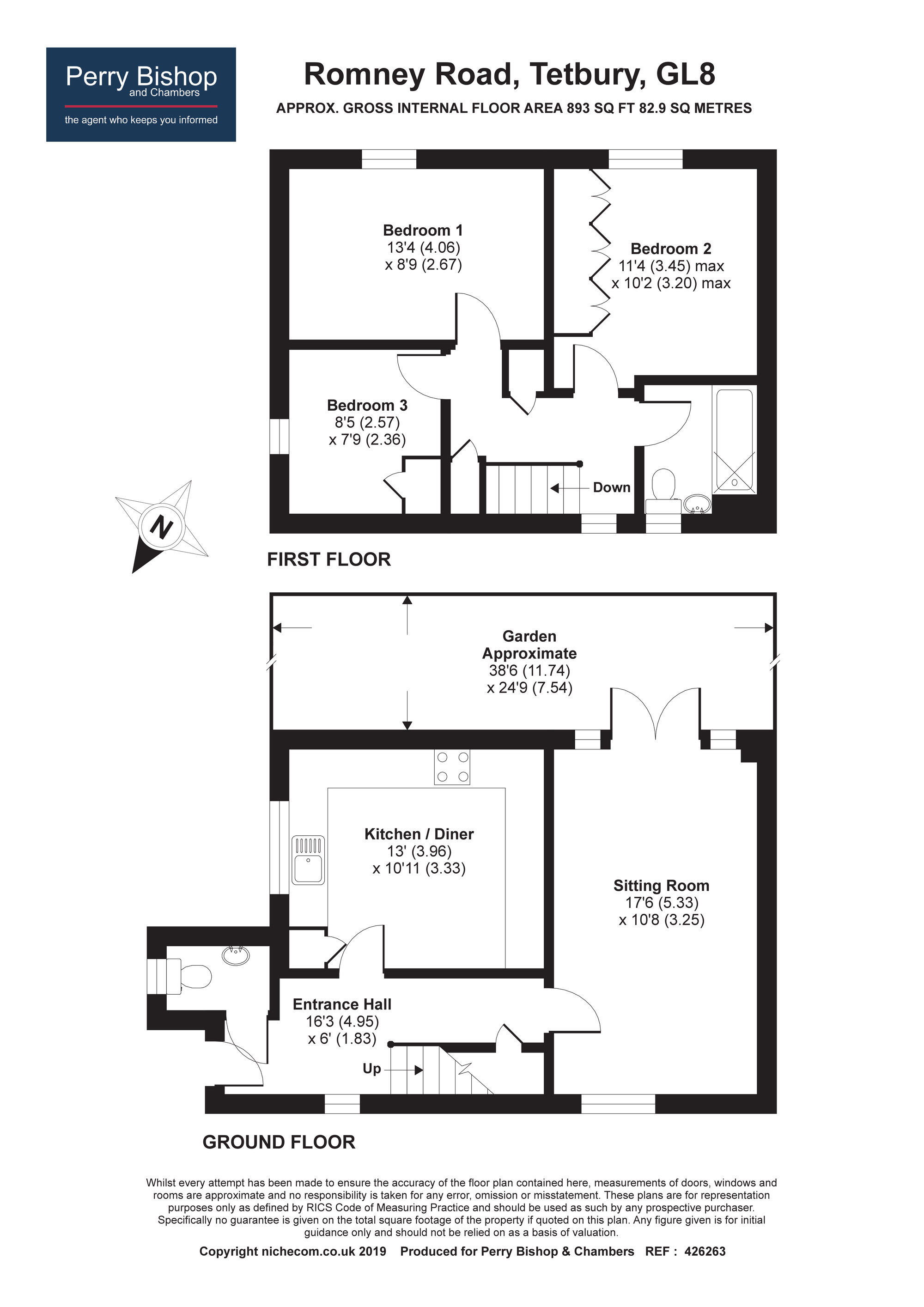 3 Bedrooms Semi-detached house for sale in Romney Road, Tetbury GL8