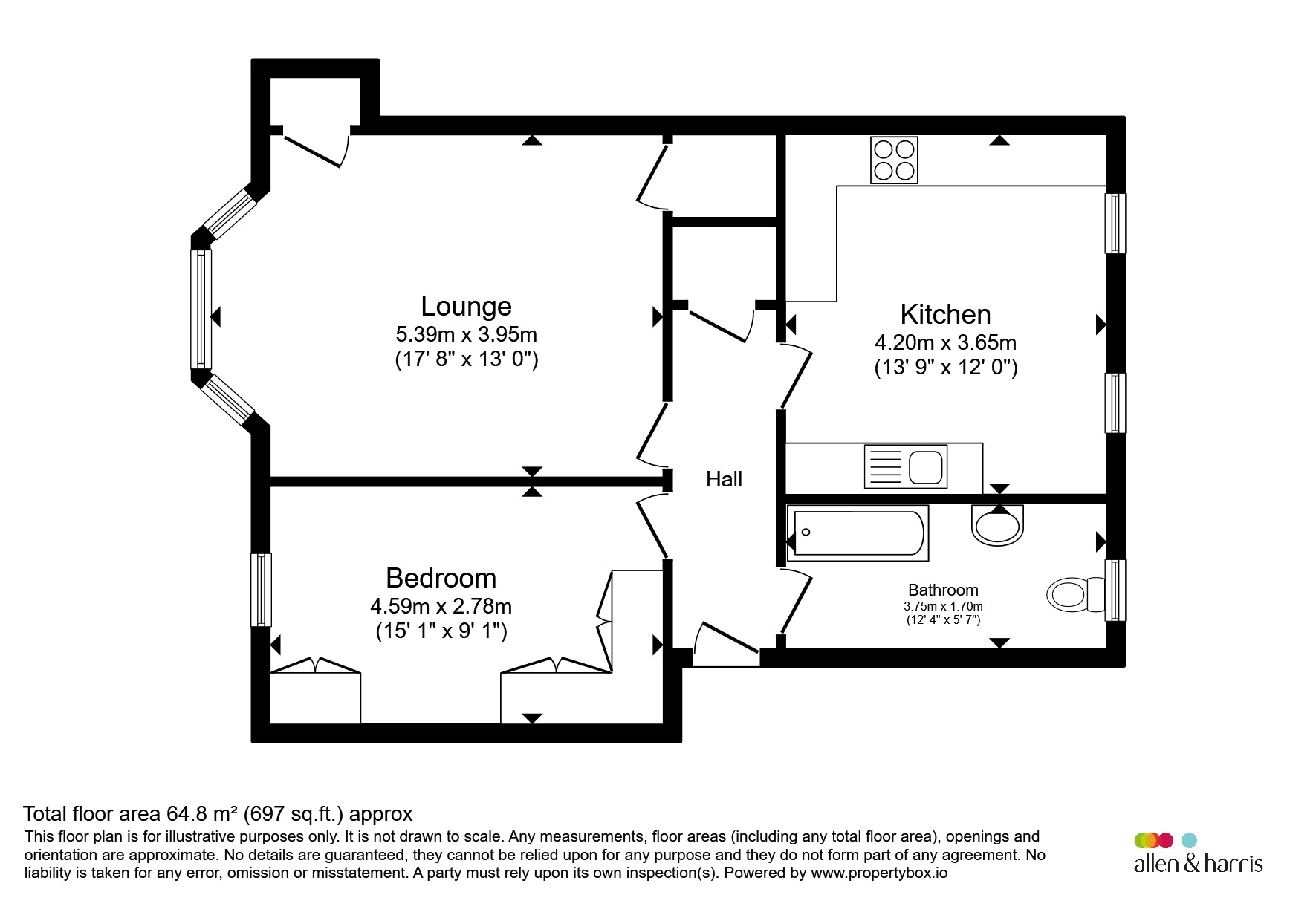1/2, 3, Mavisbank Terrace, Paisley floorplan
