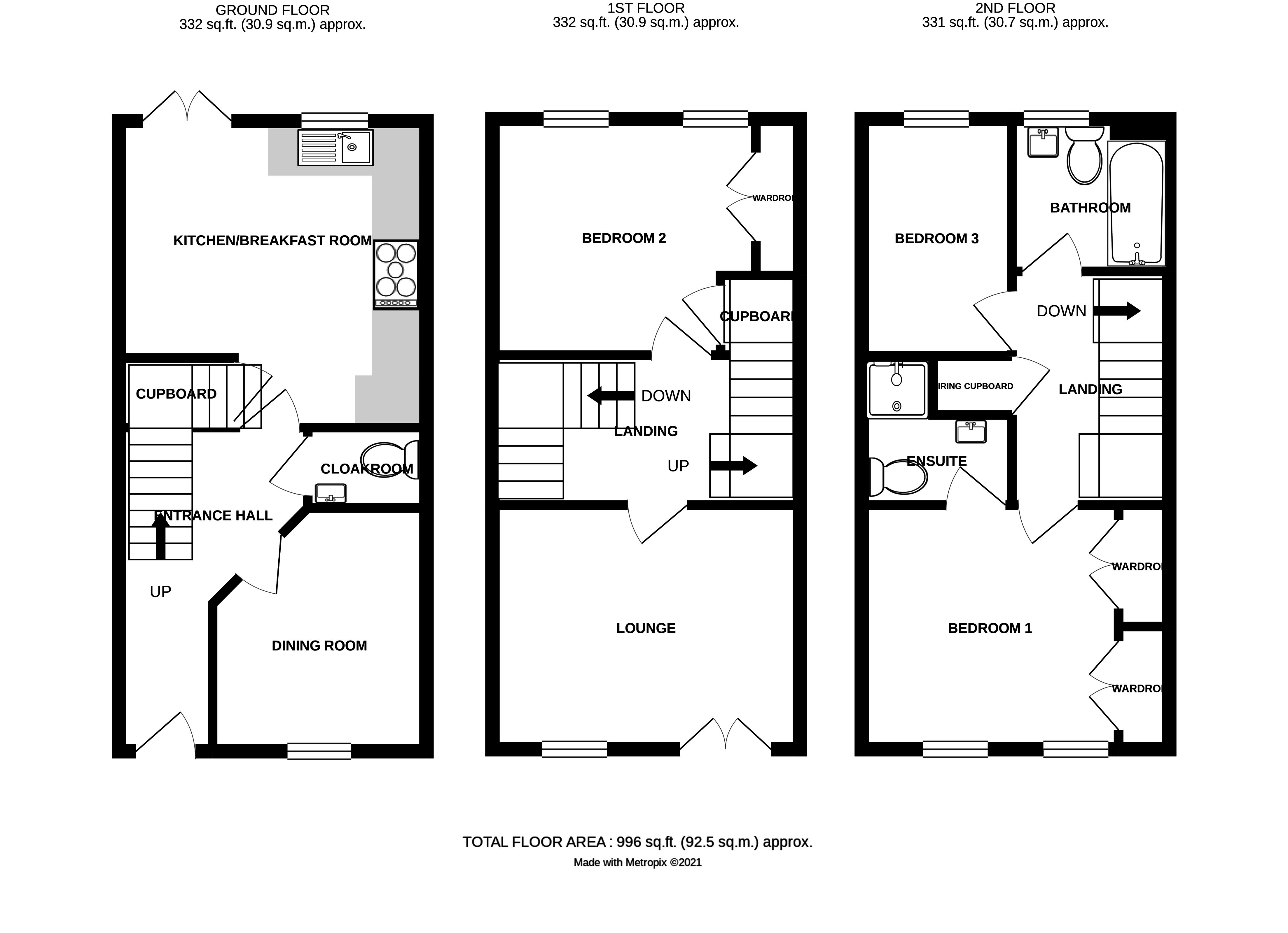 1, Parker Place, Sudbury floorplan