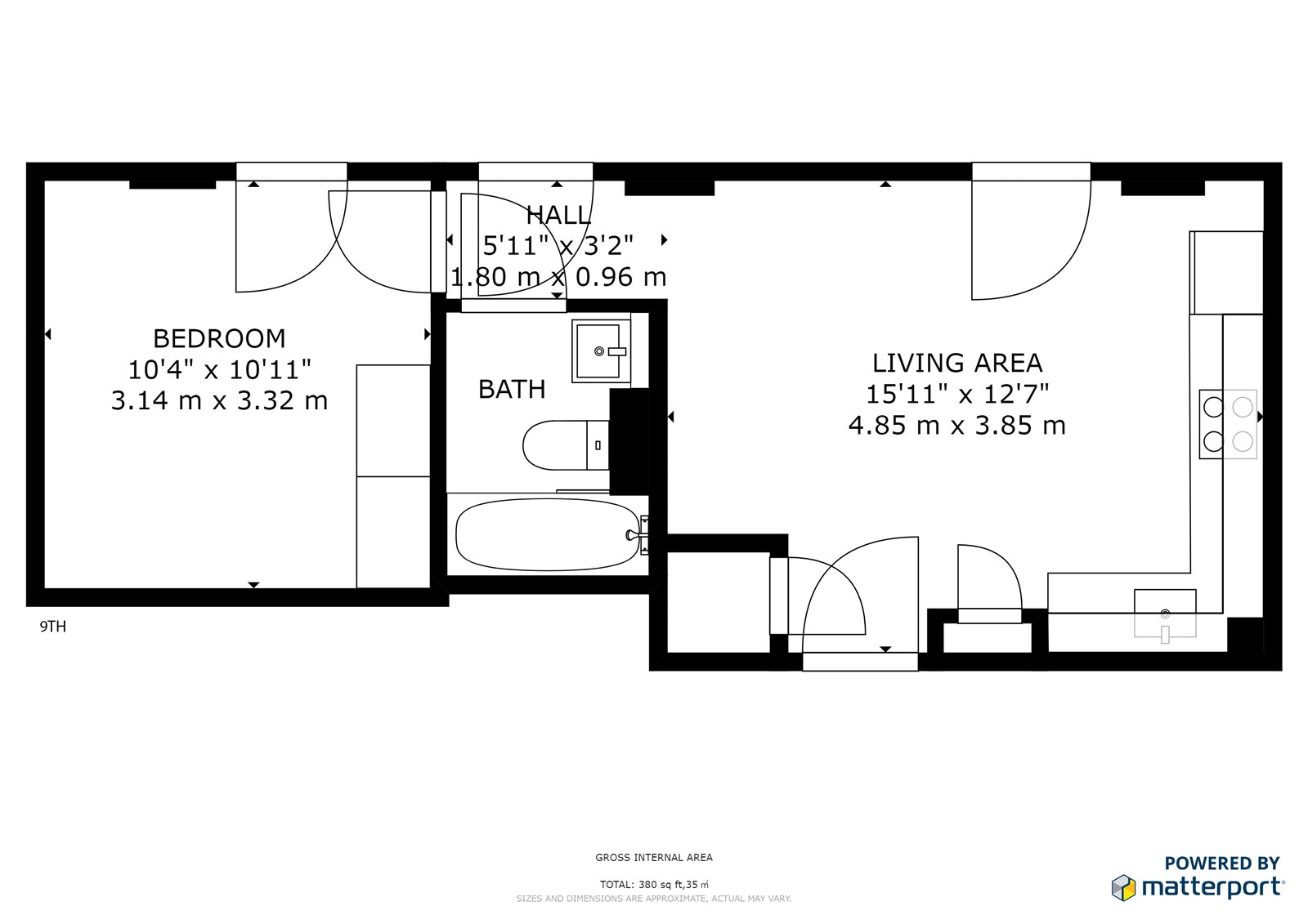 1 Bedrooms Flat to rent in Luxe Tower, London E1