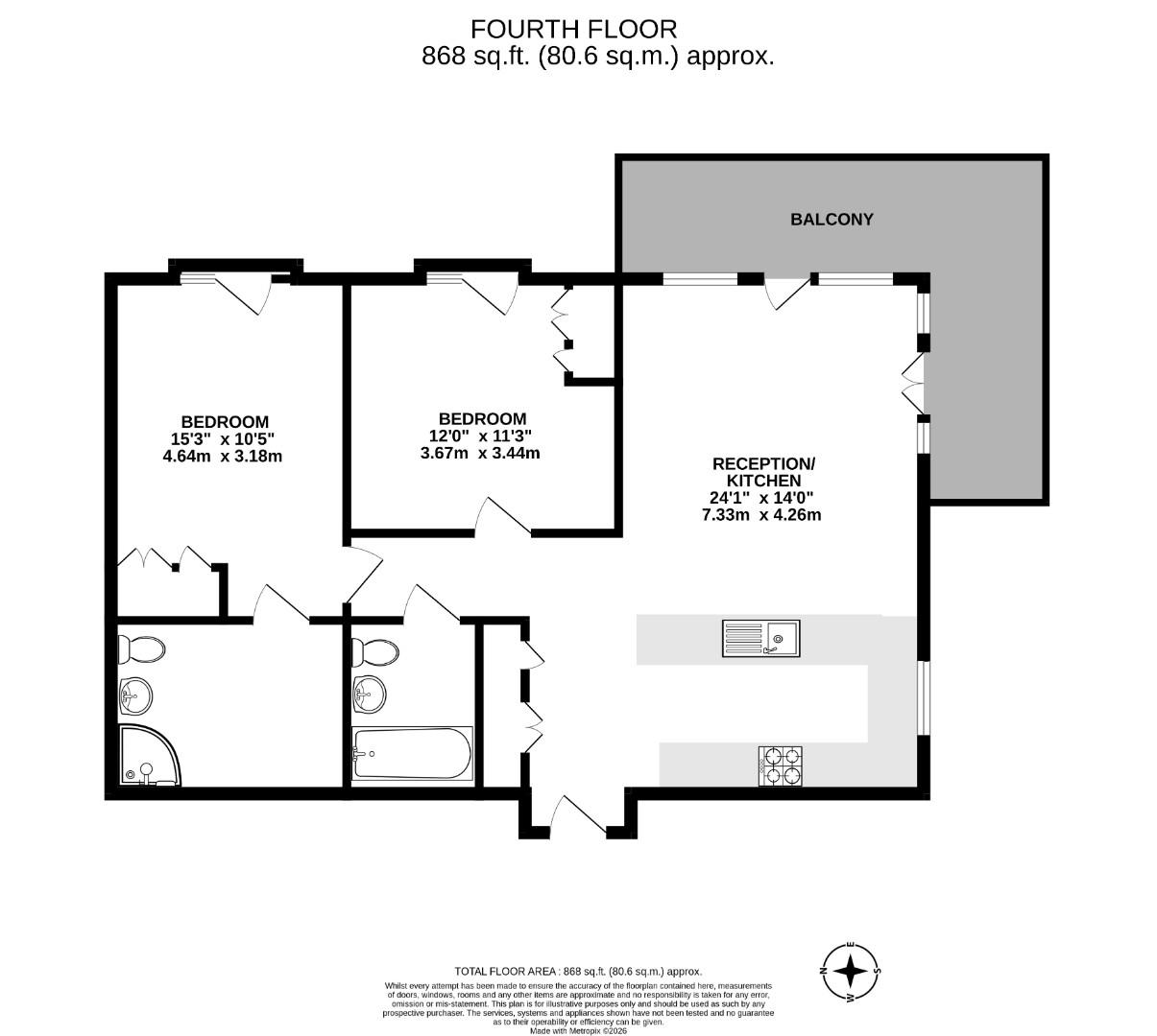 Apartment 402, Milne Building, Heritage Lane, London floorplan