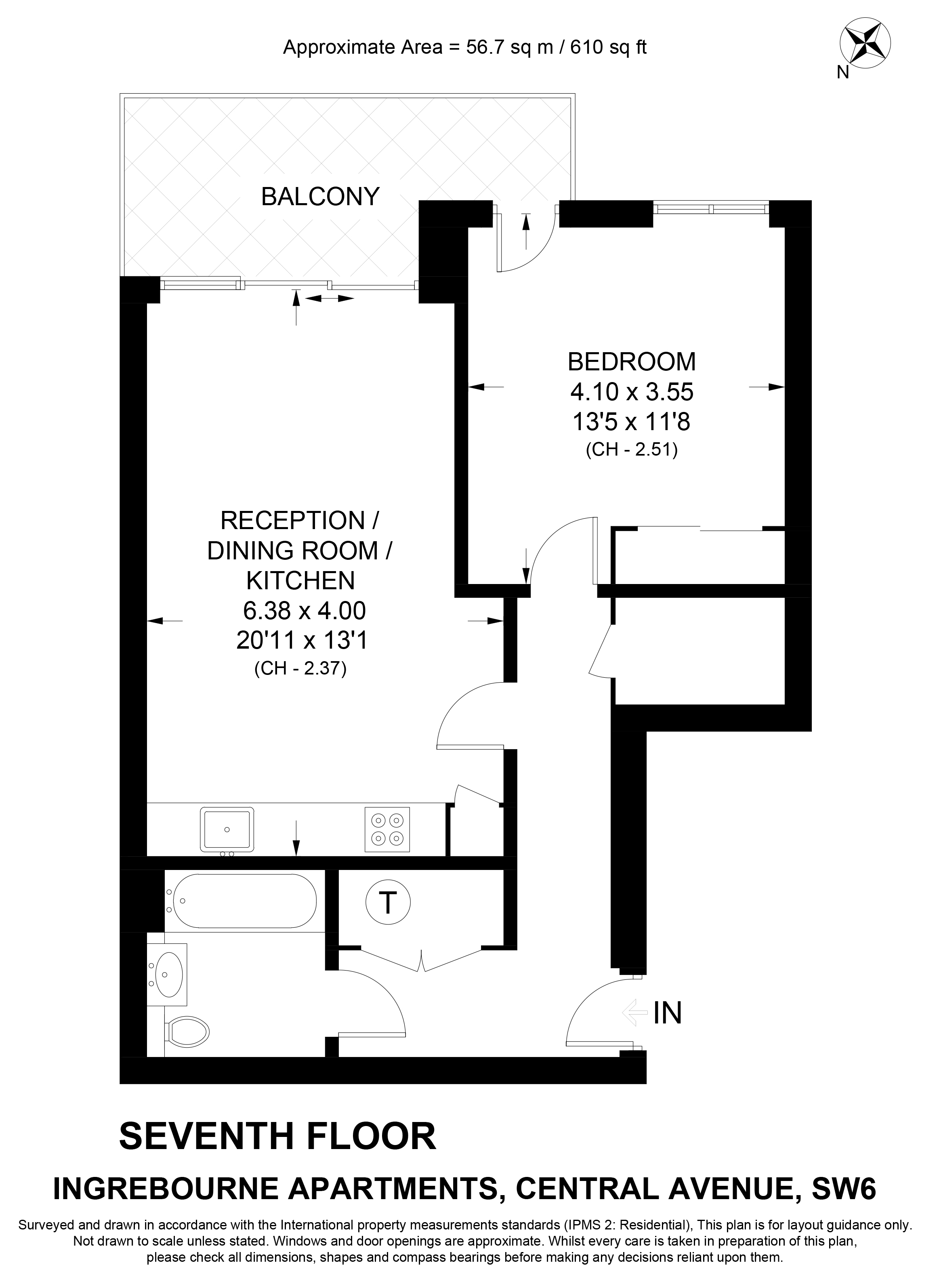 64, Ingrebourne Apartments, Fulham floorplan