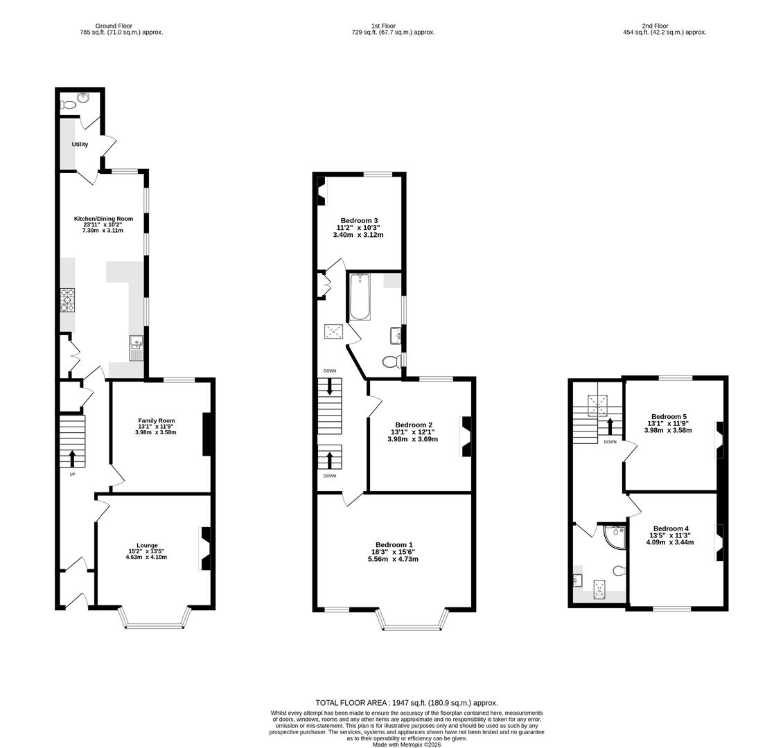 3, Telford Terrace, York floorplan