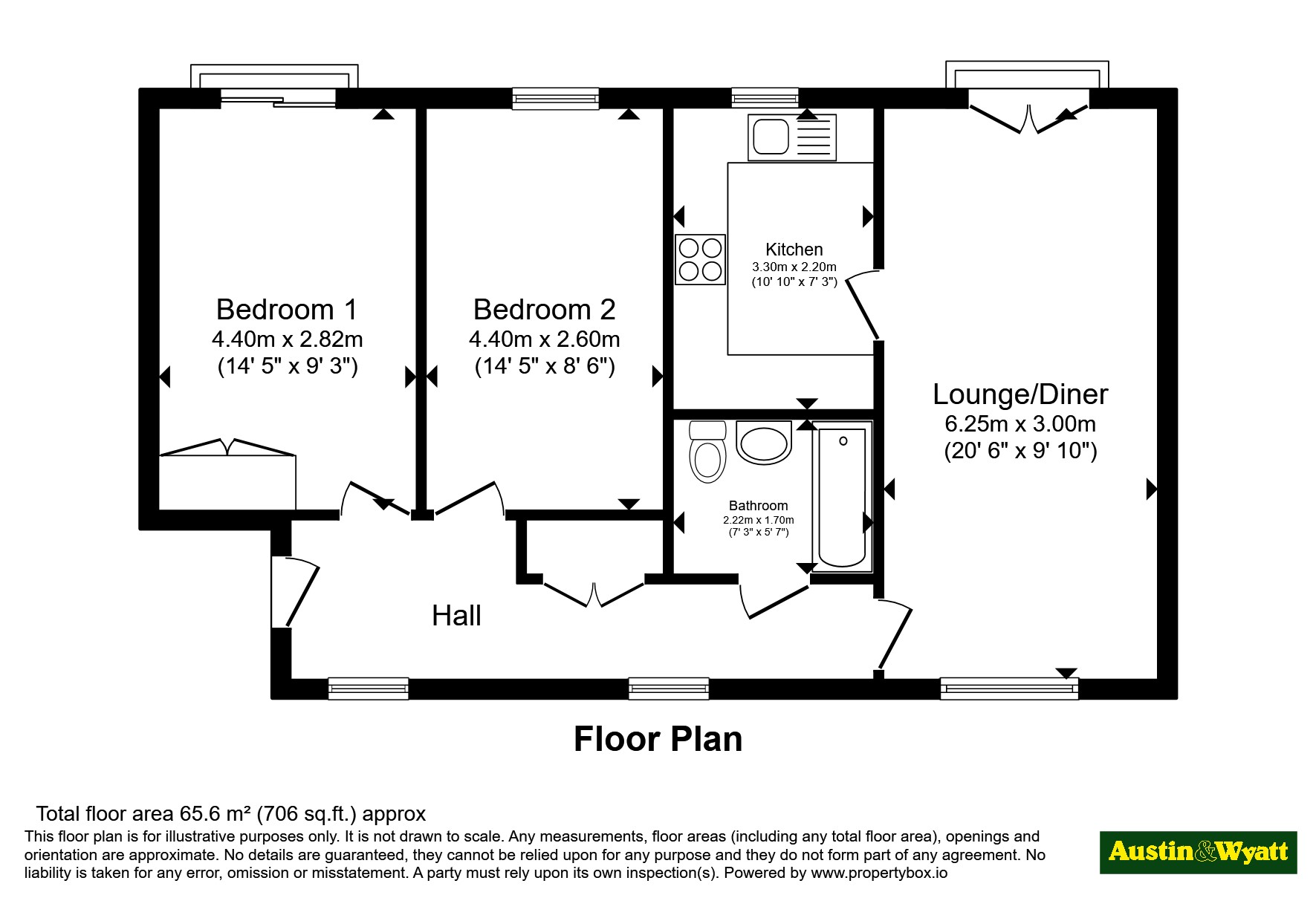 Flat 7, 69, Newfoundland Drive, Dorset floorplan