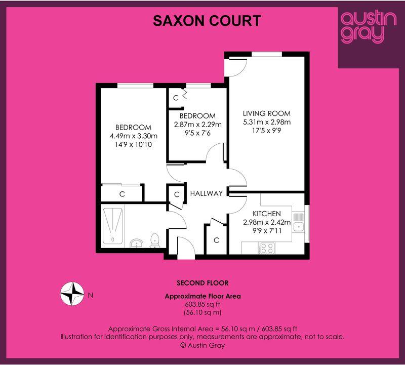 26 Saxon Court, 321 Kingsway, Hove floorplan