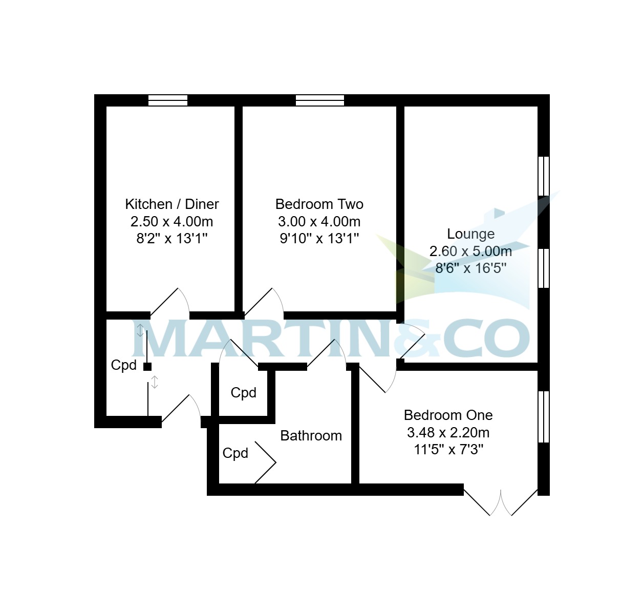 Flat 2, 27, Redman Garth, Keighley floorplan